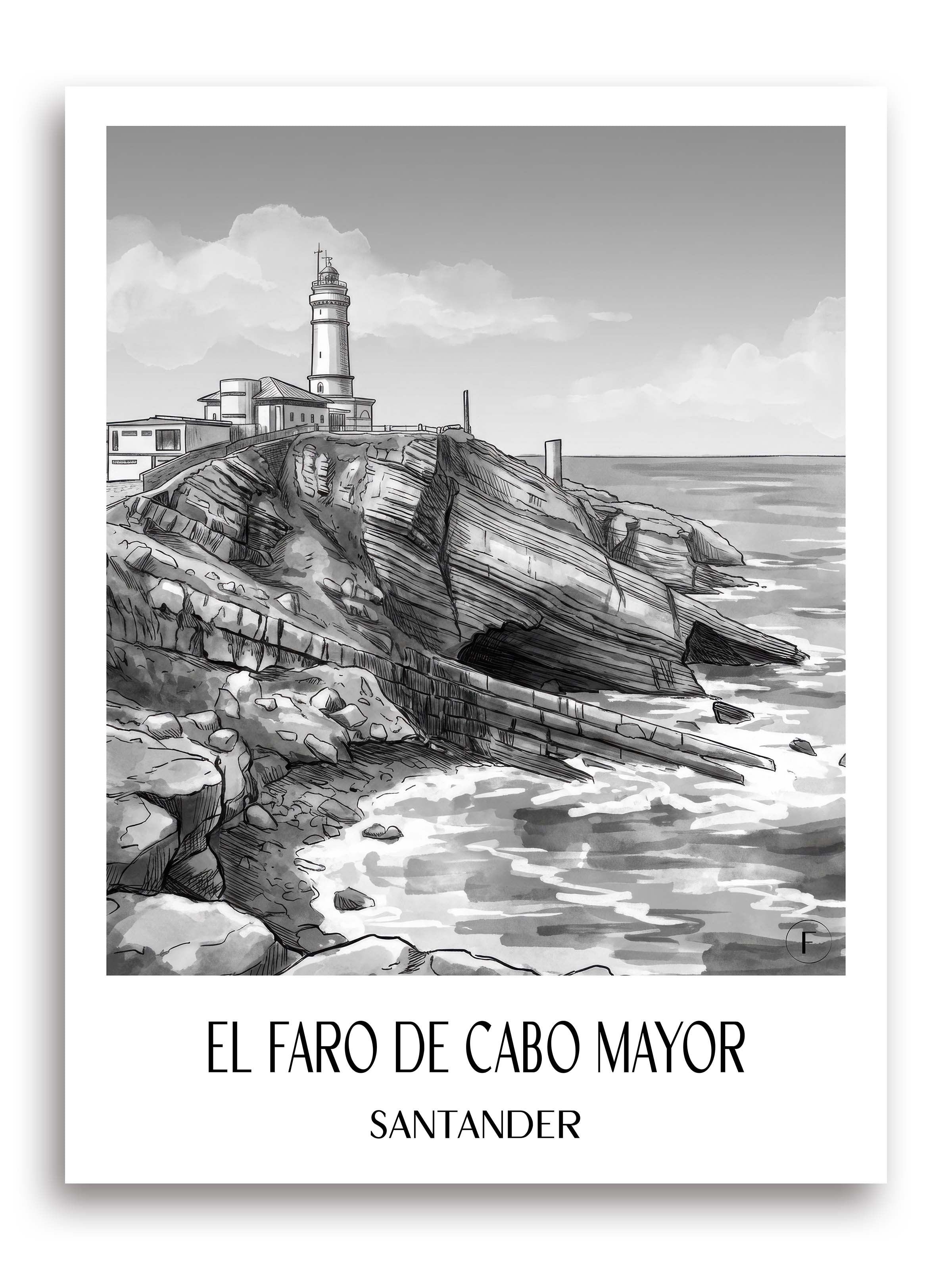 el-faro-de-cabo-mayor-santander-spanien-poster-aquarell-schwarz-weiss