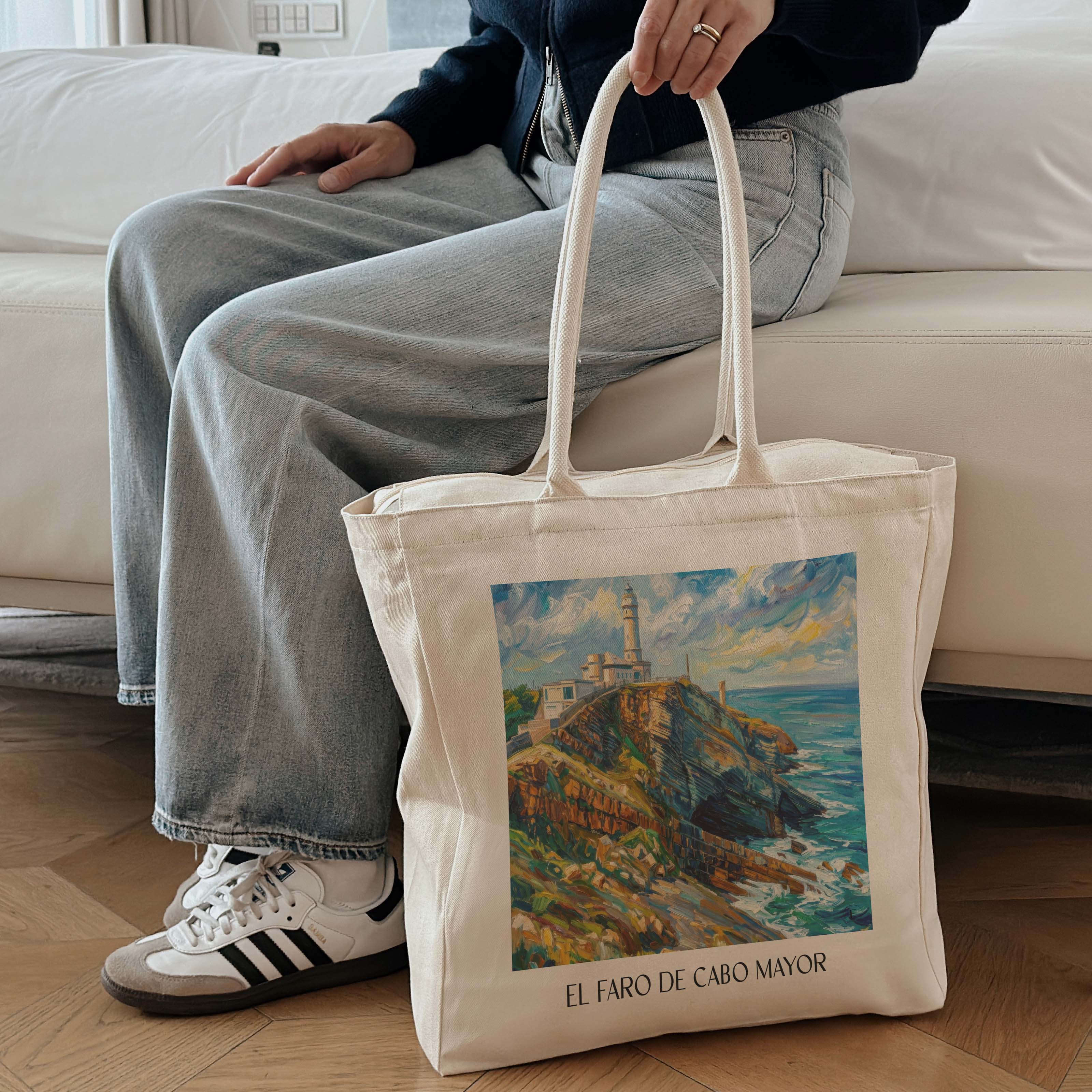 el-faro-de-cabo-mayor-santander-spanien-einkaufstasche-oil-painting-oelgemaelde