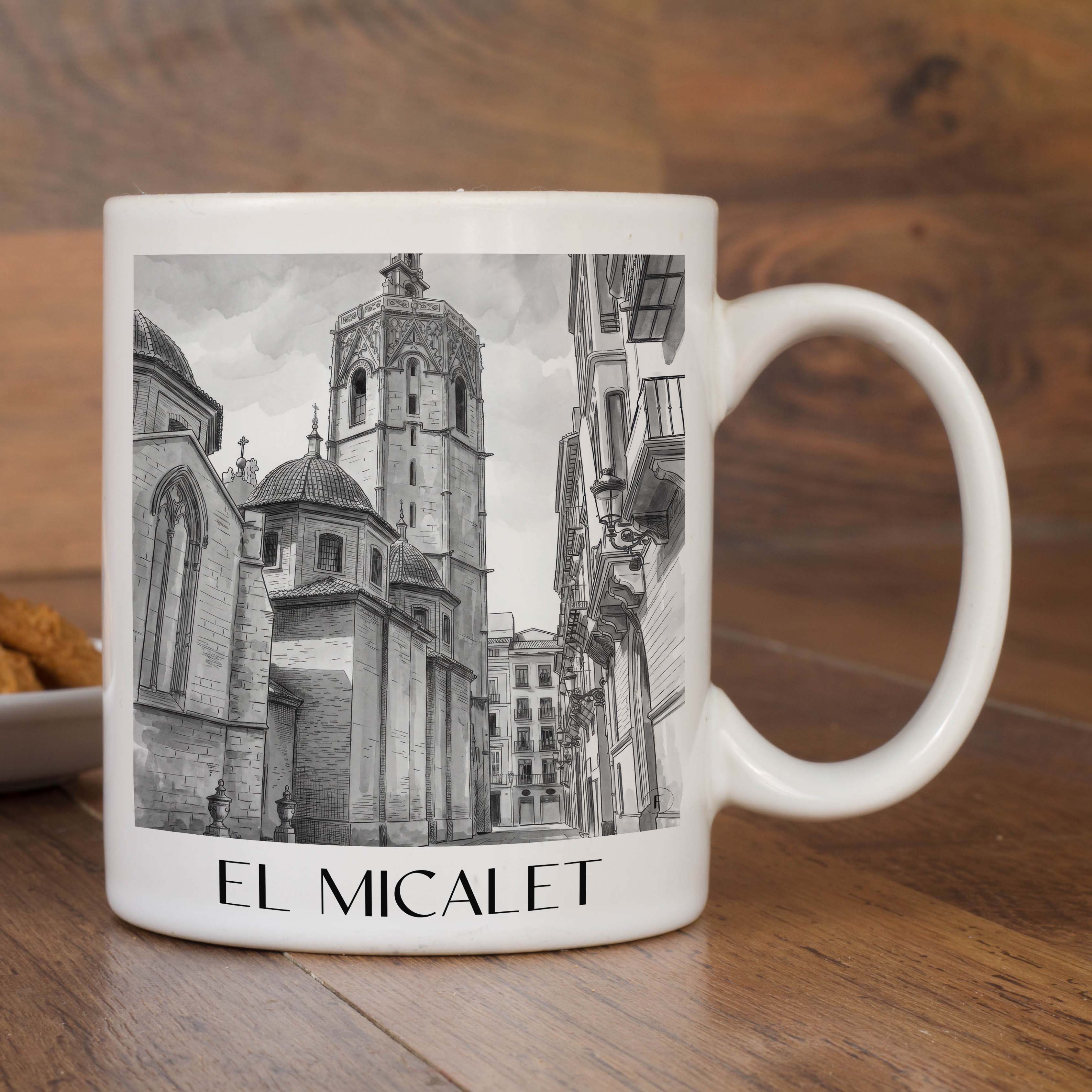 el-micalet-valencia-spanien-kaffeebecher-aquarell-schwarz-weiss