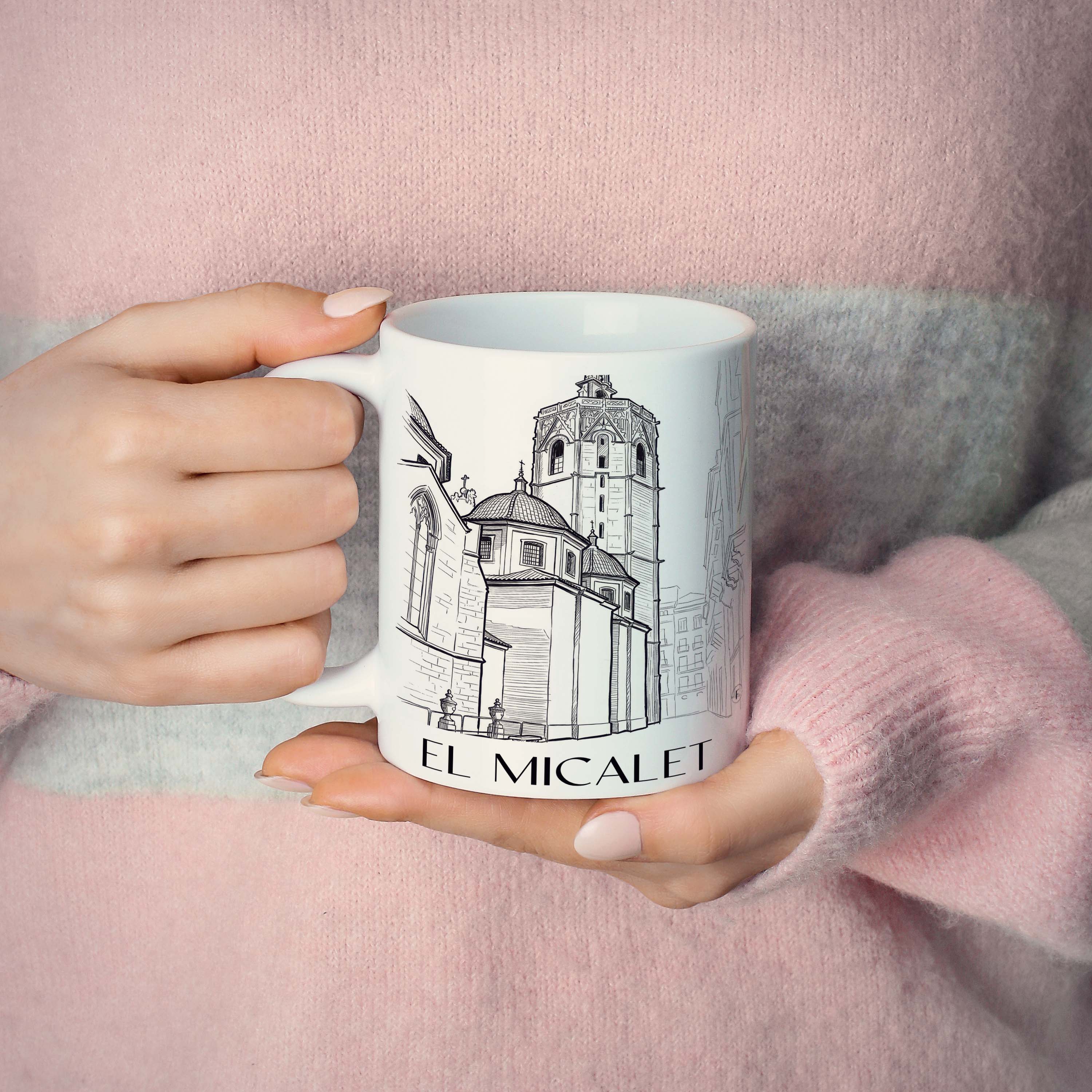 el-micalet-valencia-spanien-kaffeebecher-skizze