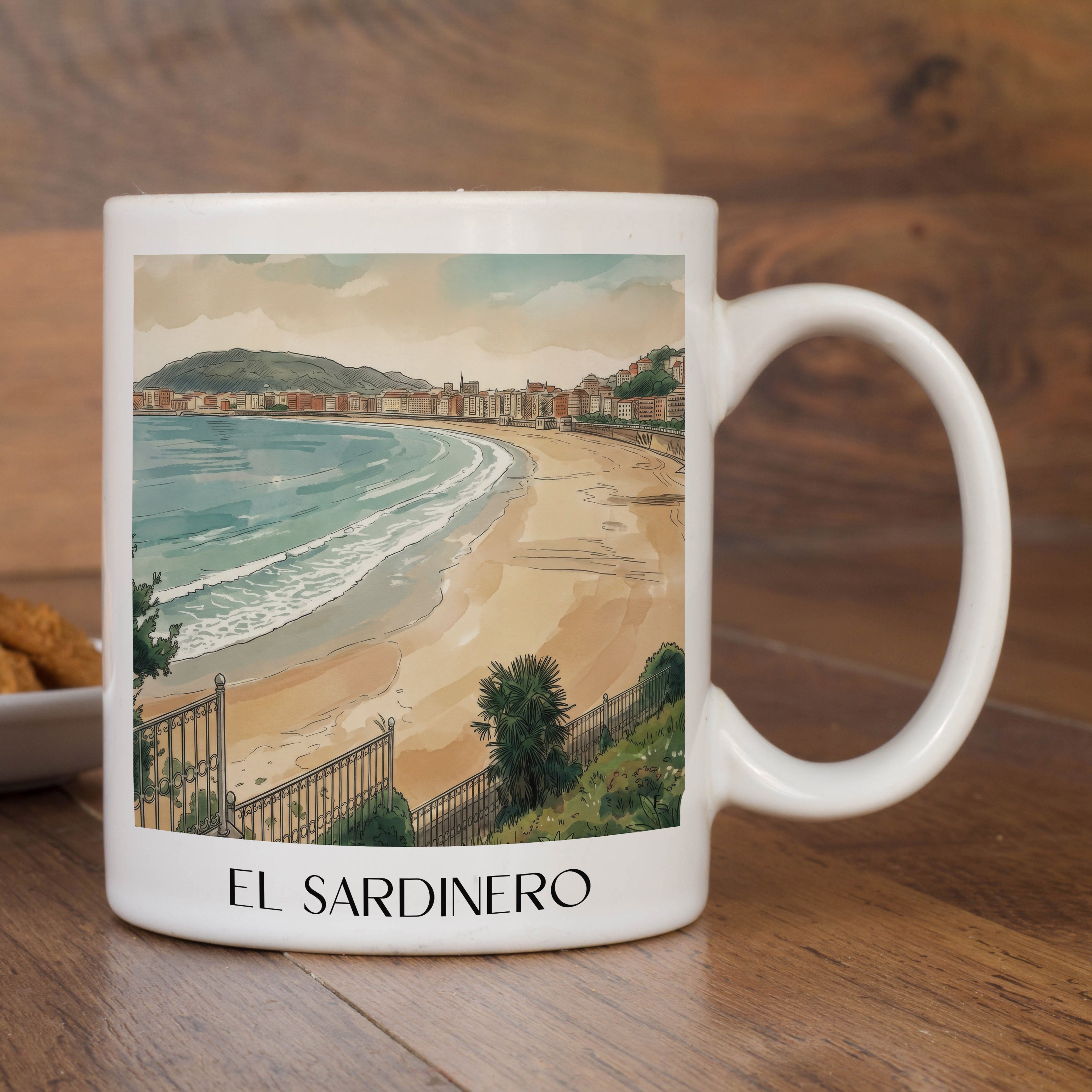 el-sardinero-santander-spanien-kaffeebecher-aquarell