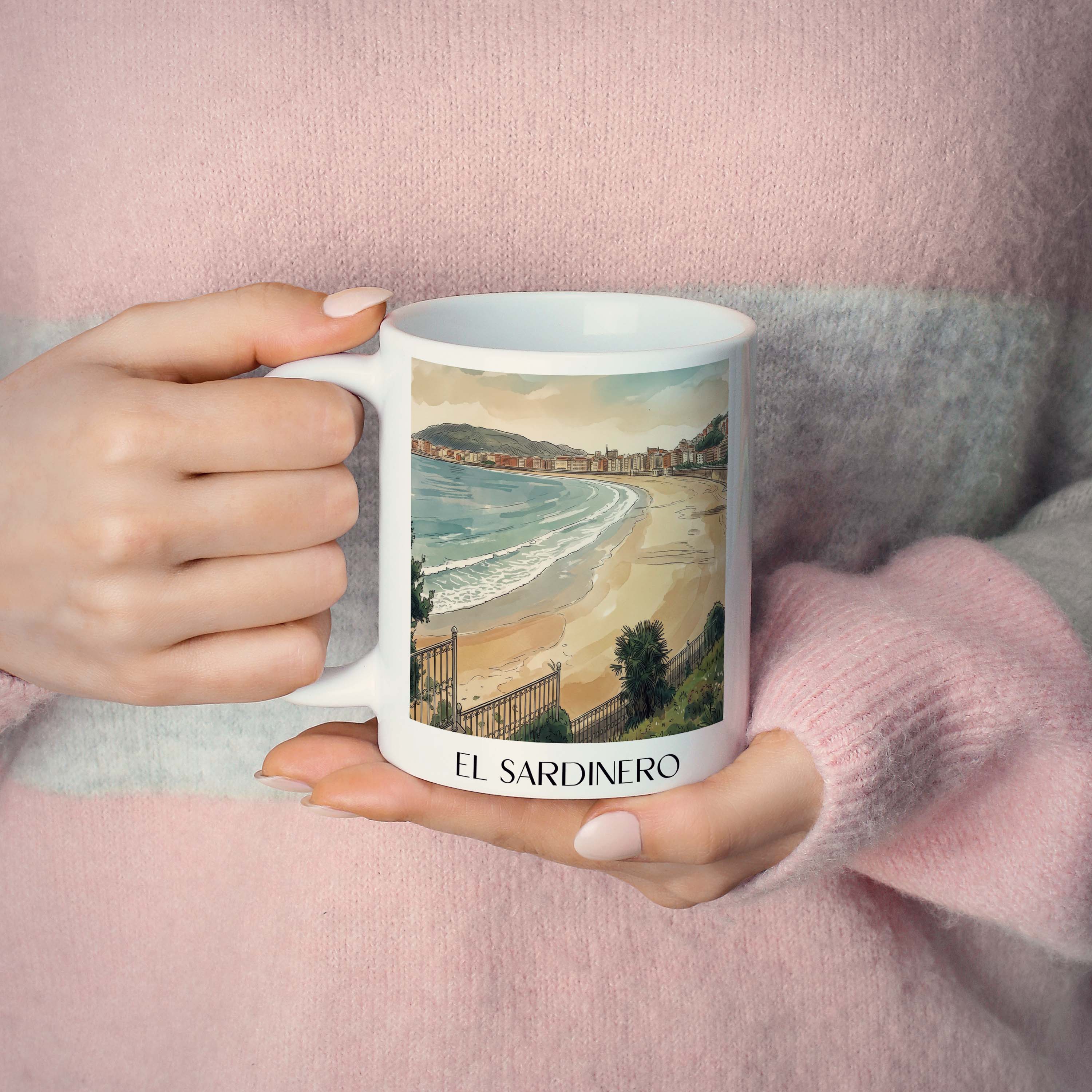 el-sardinero-santander-spanien-kaffeebecher-aquarell