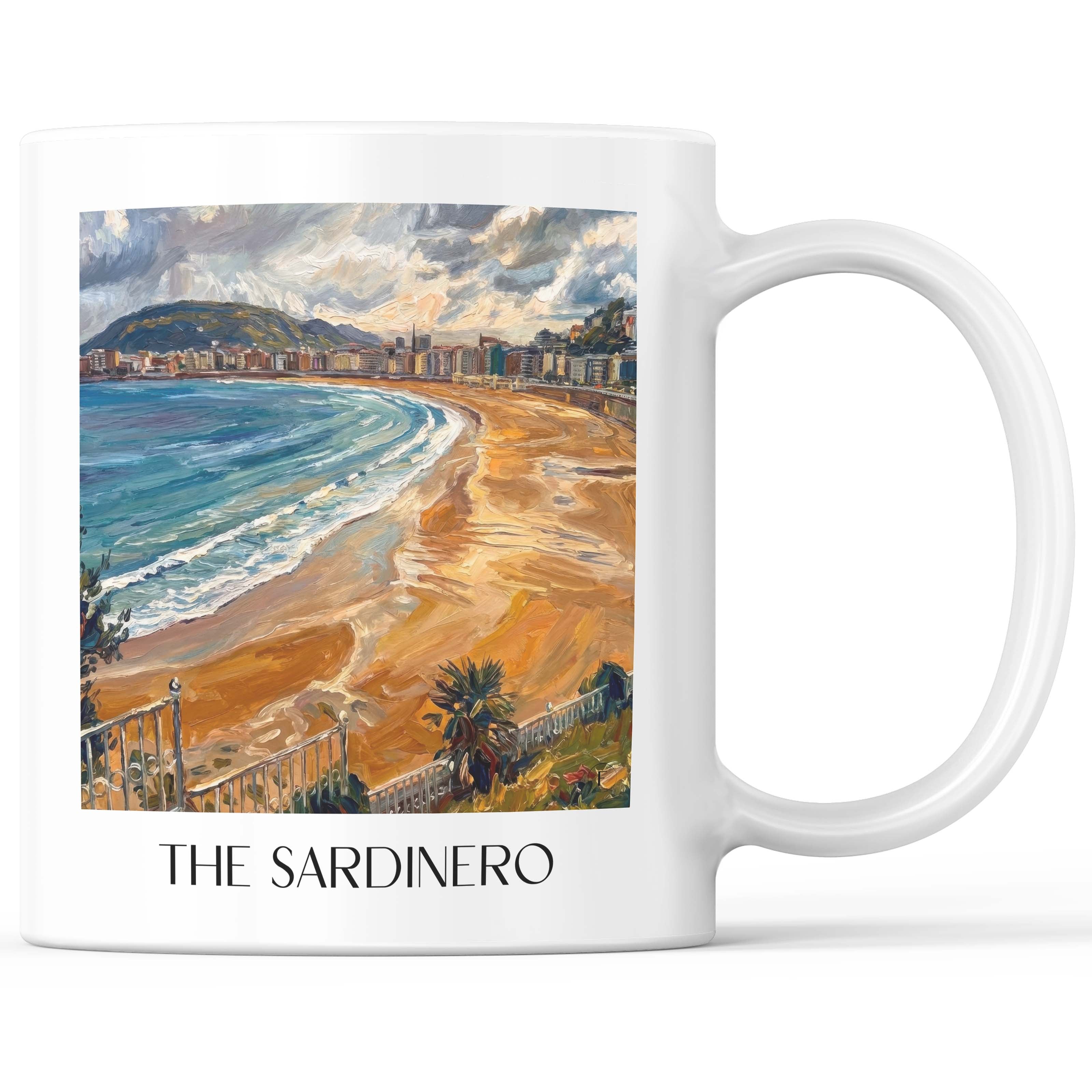 El Sardinero Kaffeebecher - Santander - Spanien Becher - Kaffeetasse im Ölgemälde Stil - favplace