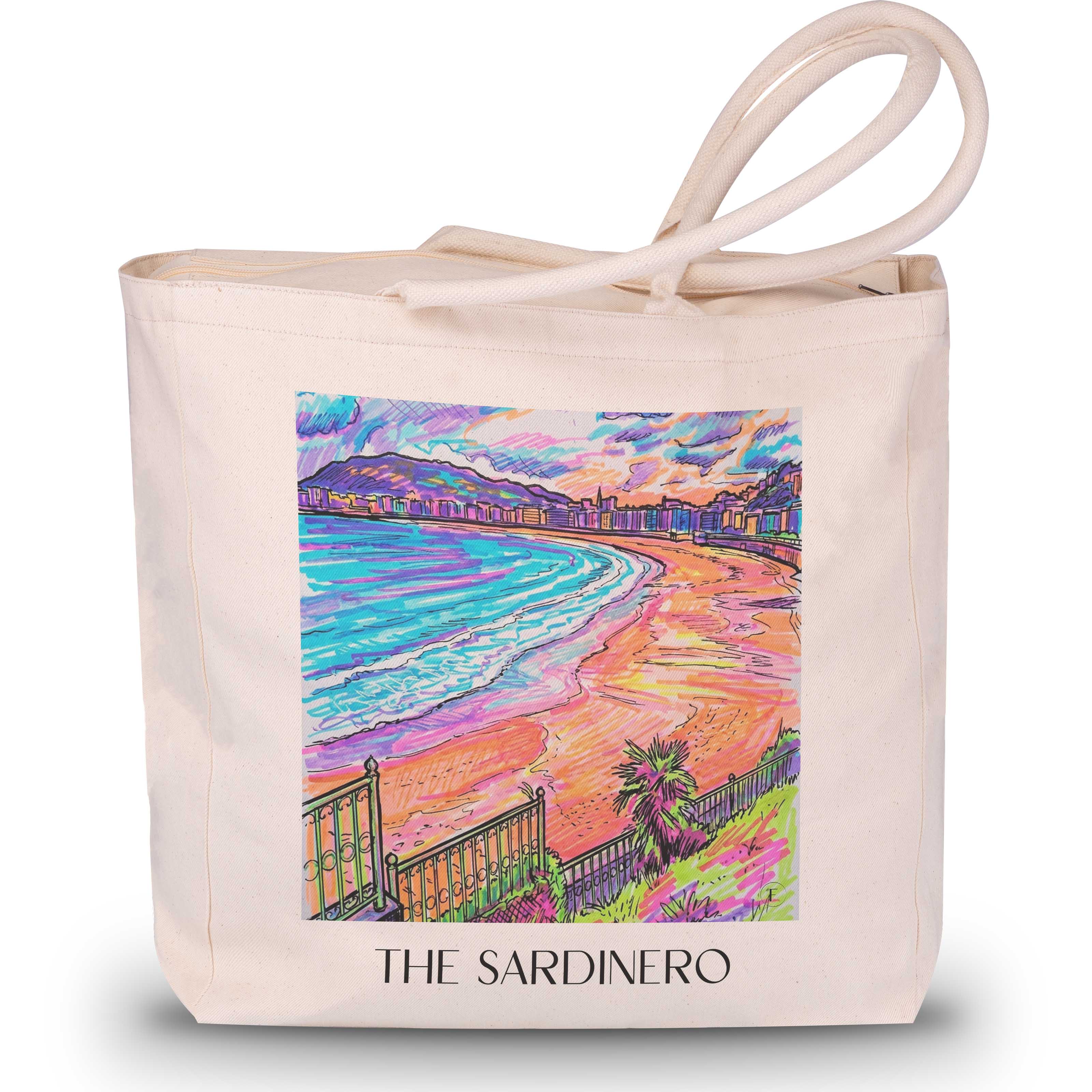 El Sardinero Shopping Tasche - Santander - Spanien Tote Bag - Einkaufstasche im Tag Graffiti Stil - favplace