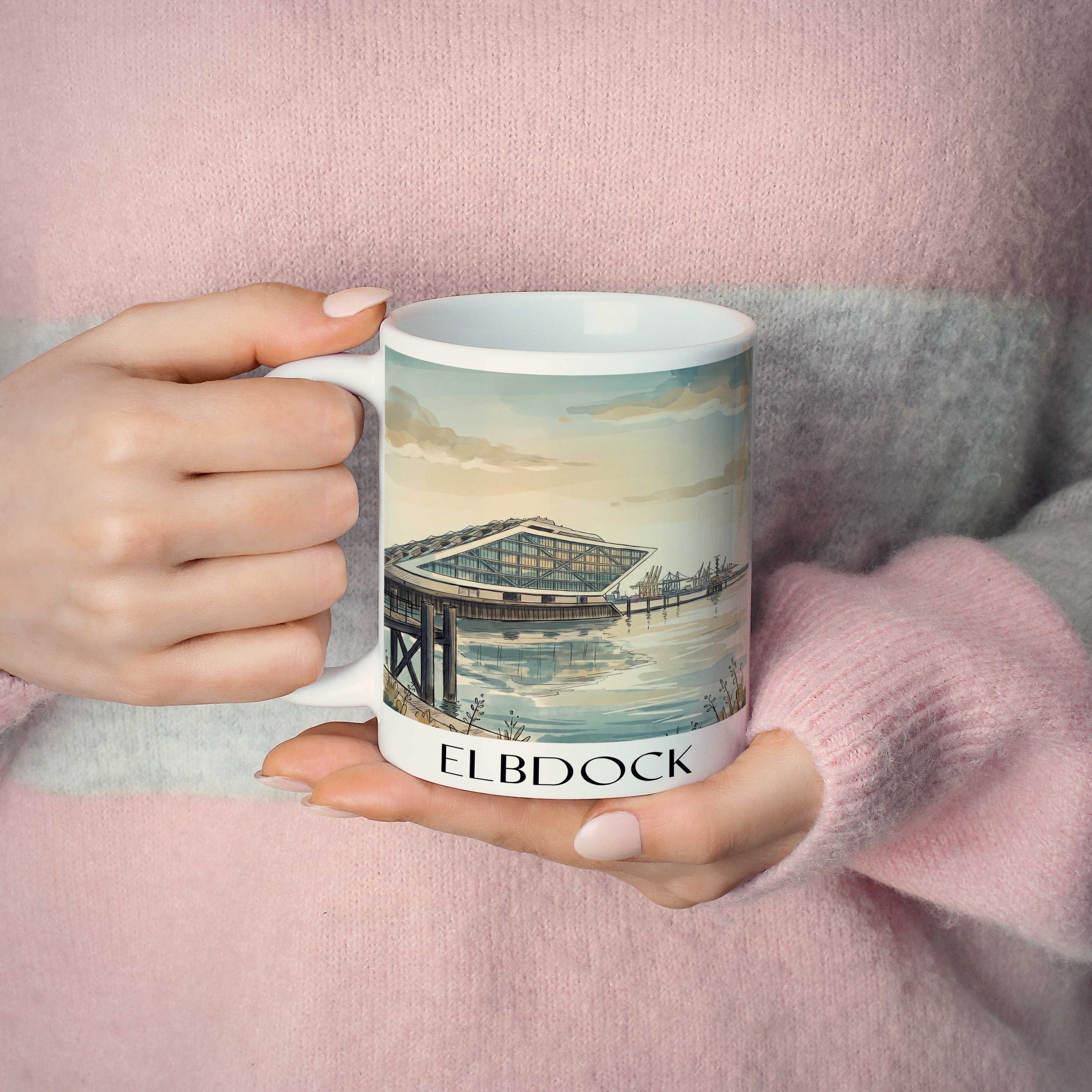 elbdock-hamburg-deutschland-kaffeebecher-aquarell