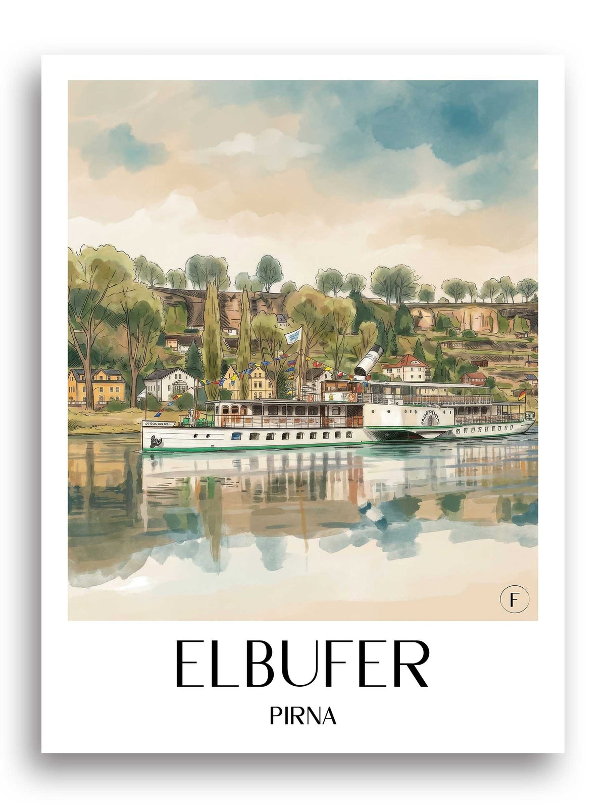 elbufer-pirna-deutschland-poster-aquarell