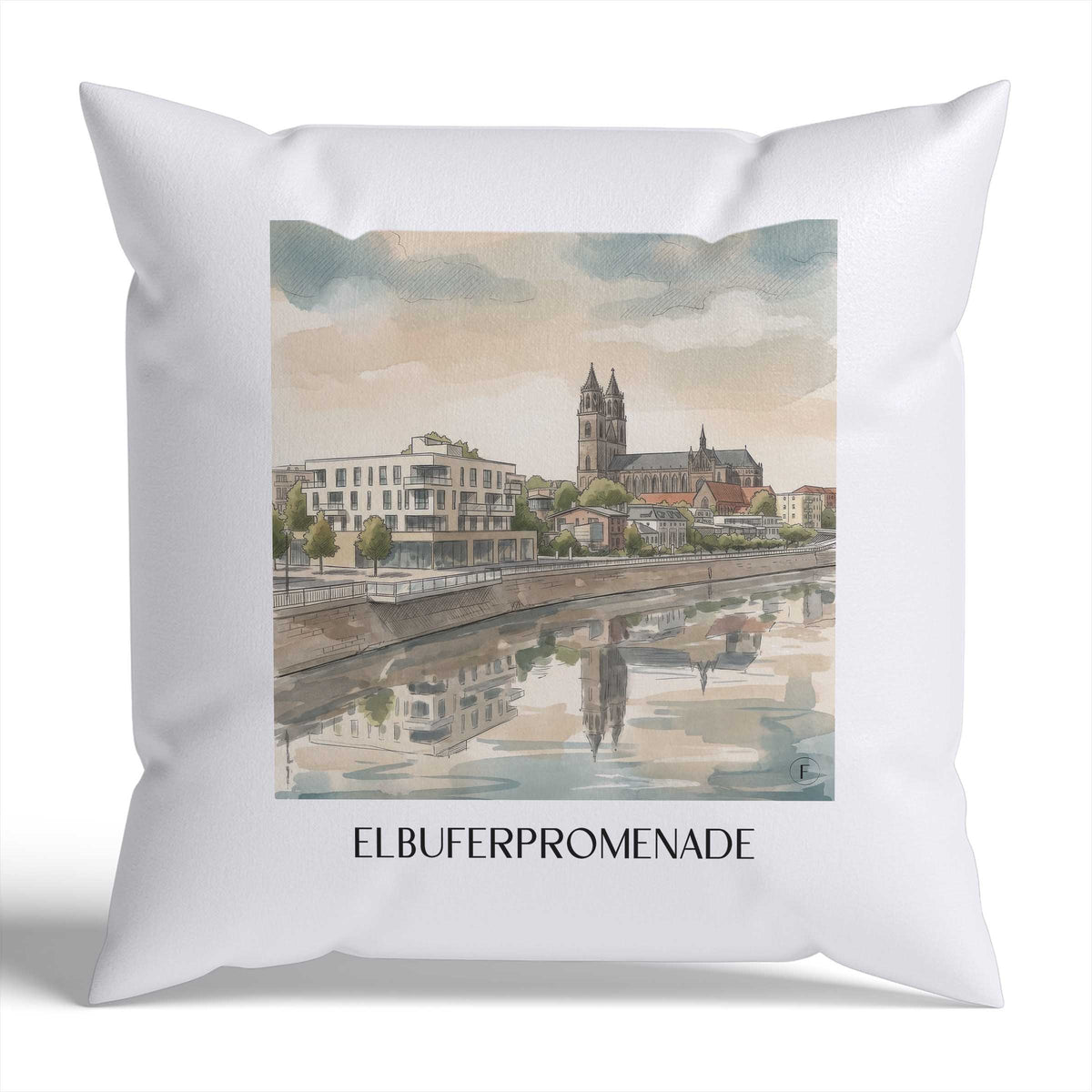 elbuferpromenade-magdeburg-deutschland-kissenbezug-aquarell