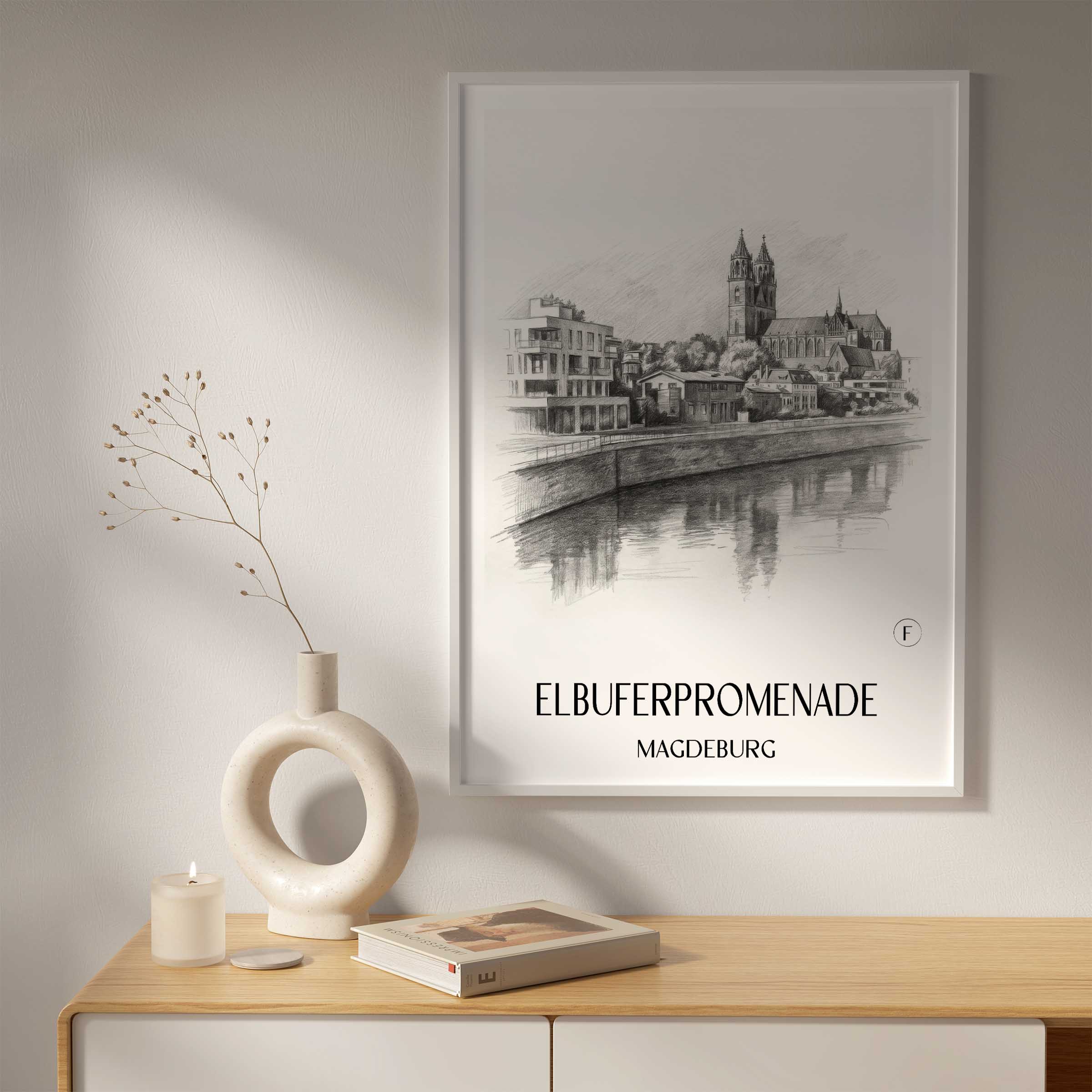 elbuferpromenade-magdeburg-deutschland-poster-bleistift-zeichnung-drawing