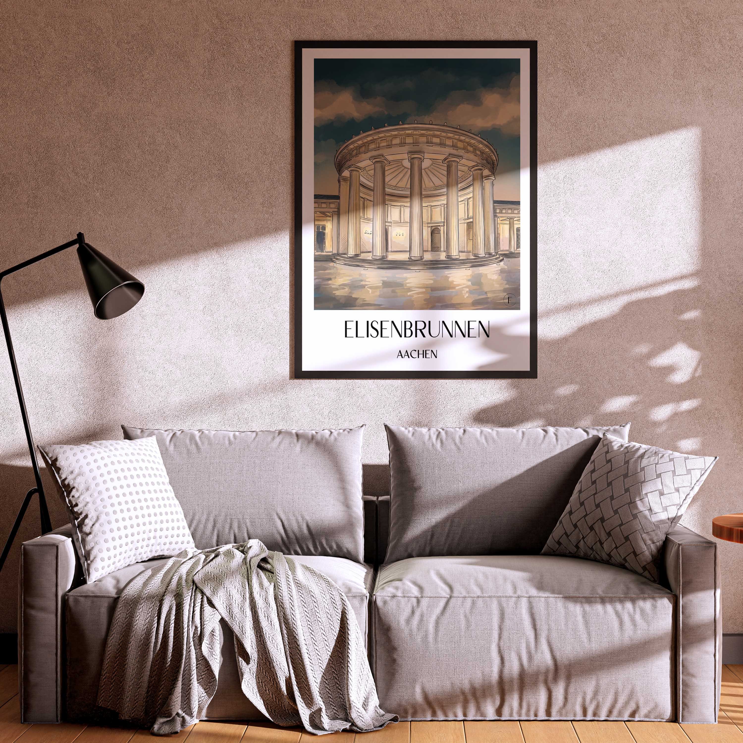 elisenbrunnen-aachen-deutschland-poster-aquarell
