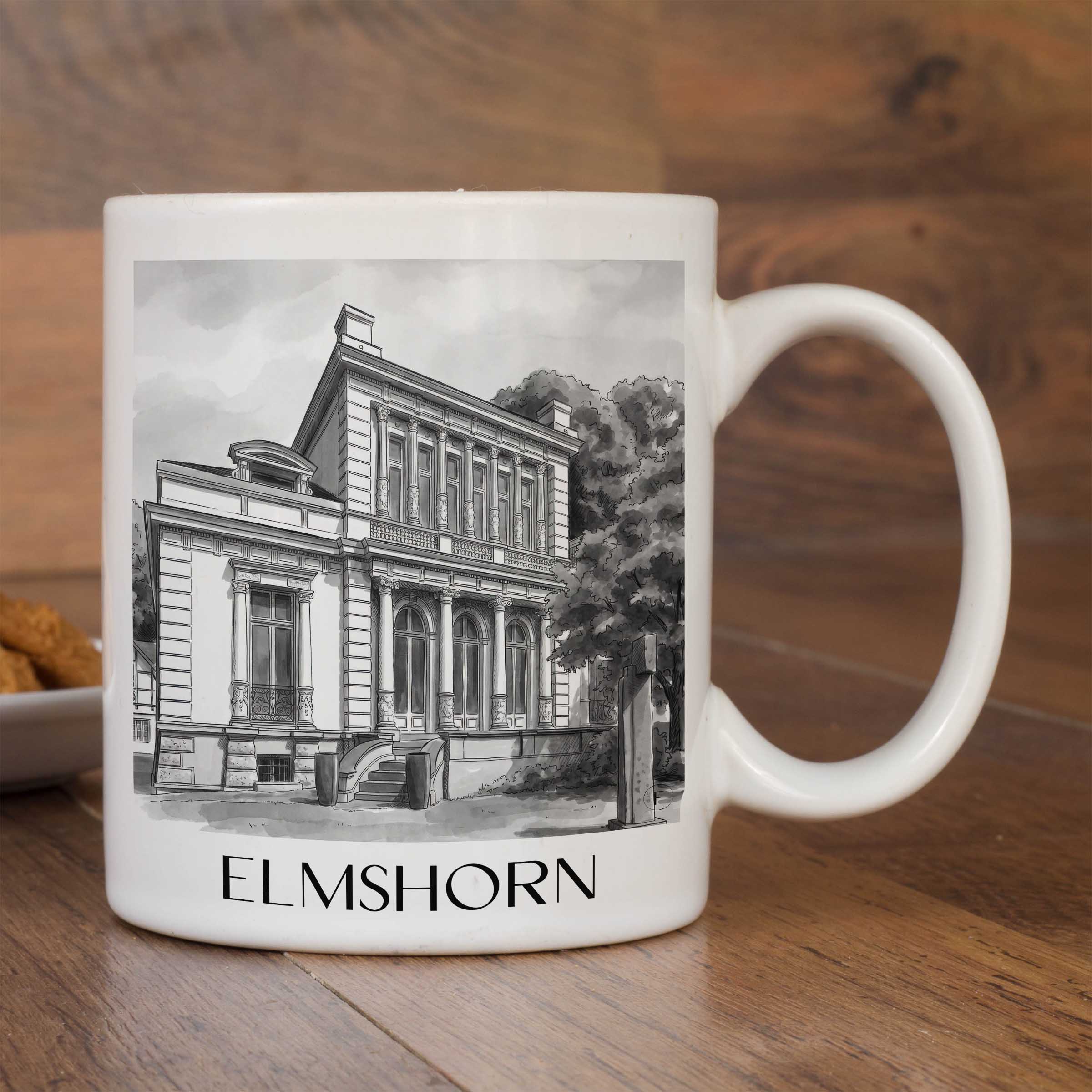elmshorn-schleswig-holstein-deutschland-kaffeebecher-aquarell-schwarz-weiss