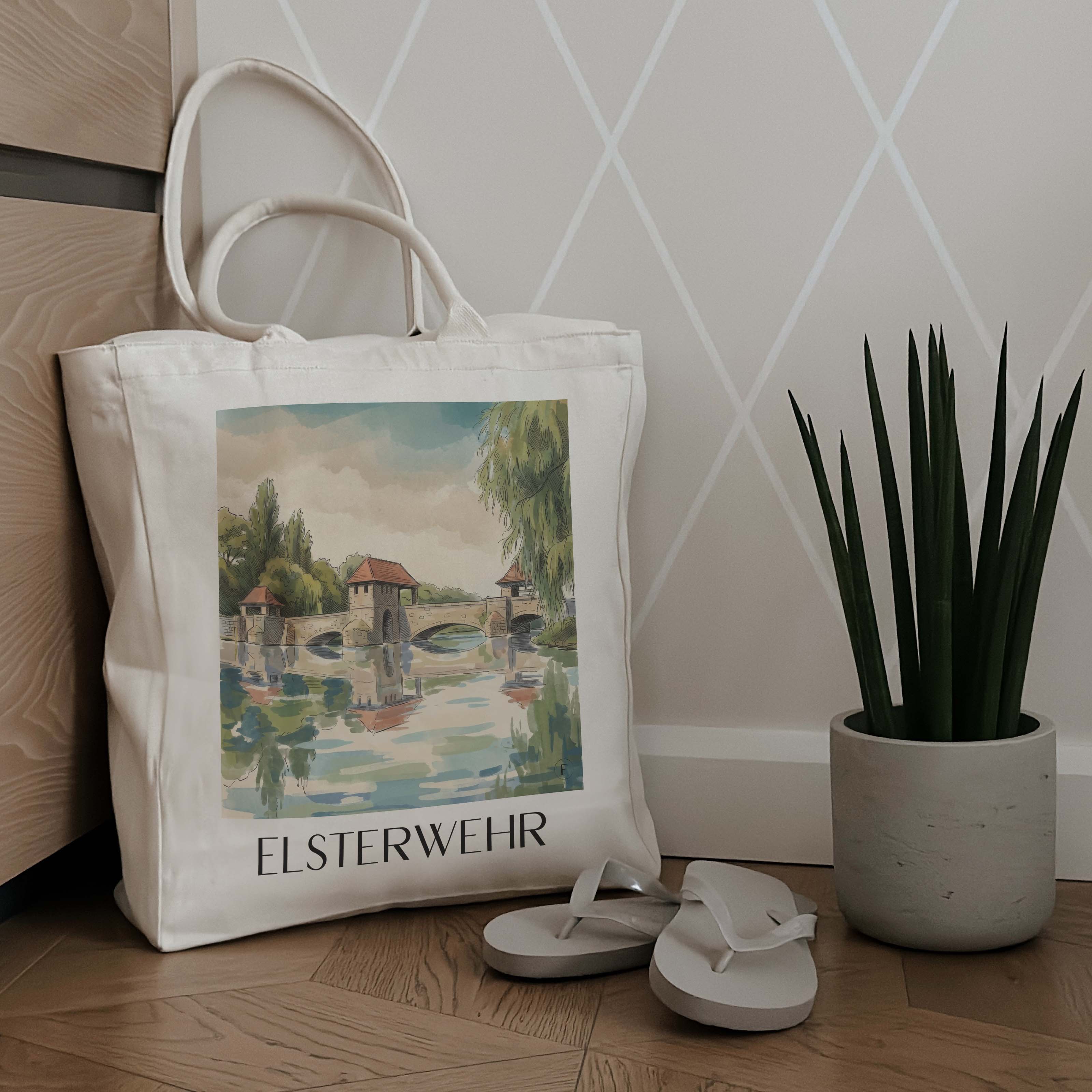elsterwehr-leipzig-deutschland-einkaufstasche-aquarell
