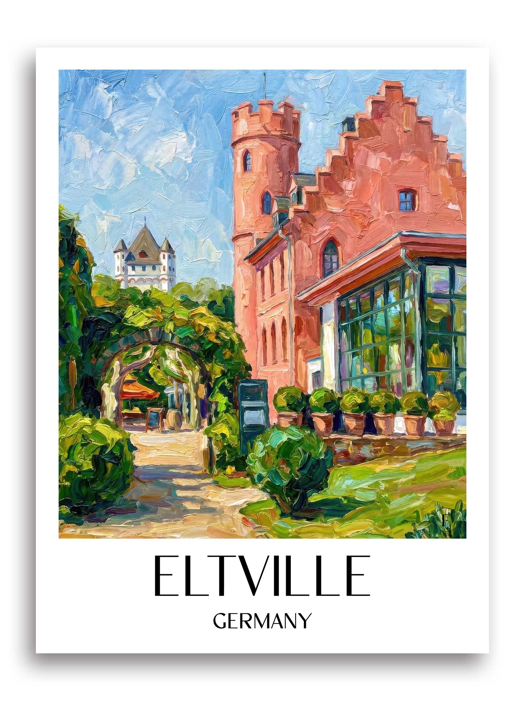 Eltville Poster - Rheingau - Deutschland Kunstdruck - Ölgemälde von A4 bis A1 - favplace