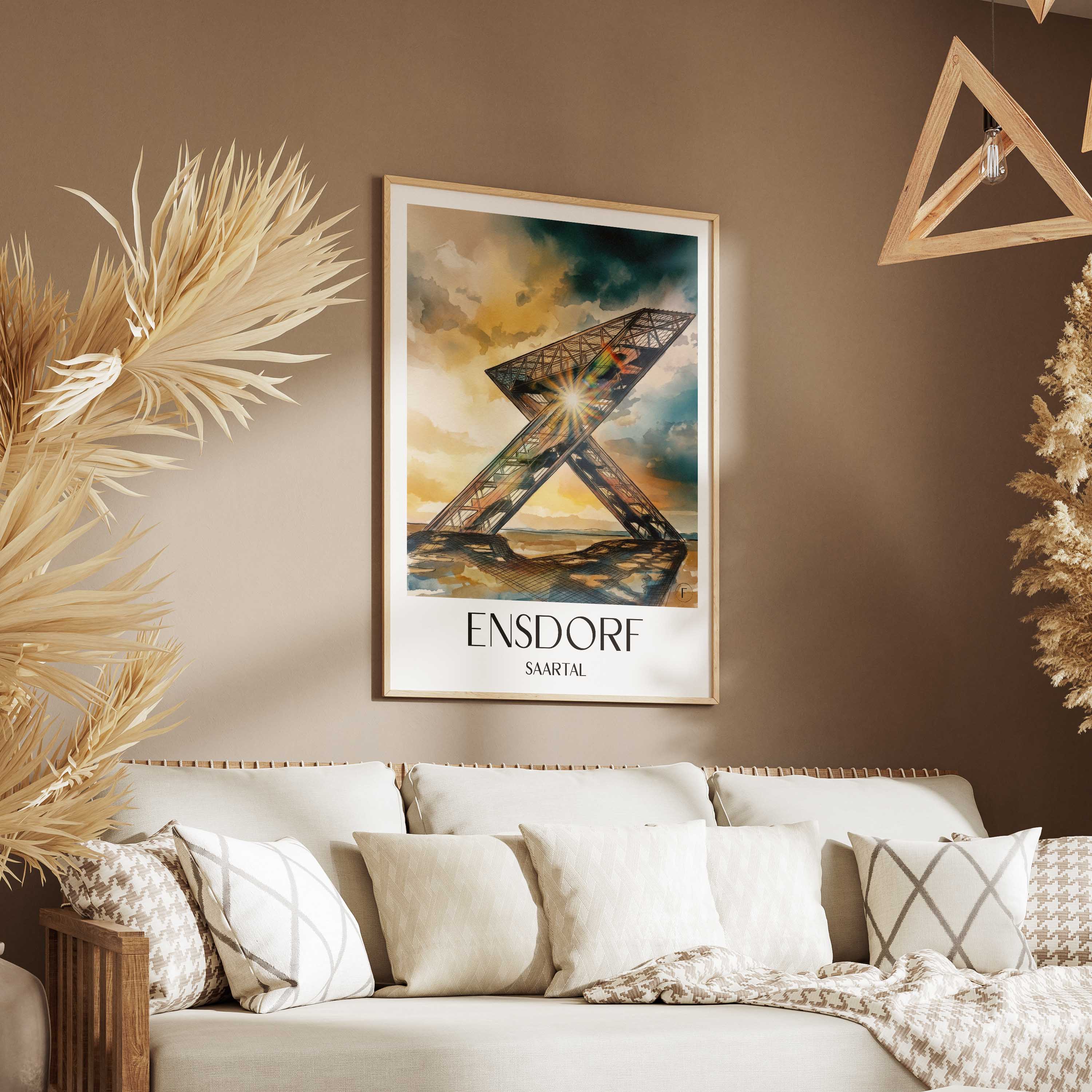 ensdorf-saartal-deutschland-poster-aquarell