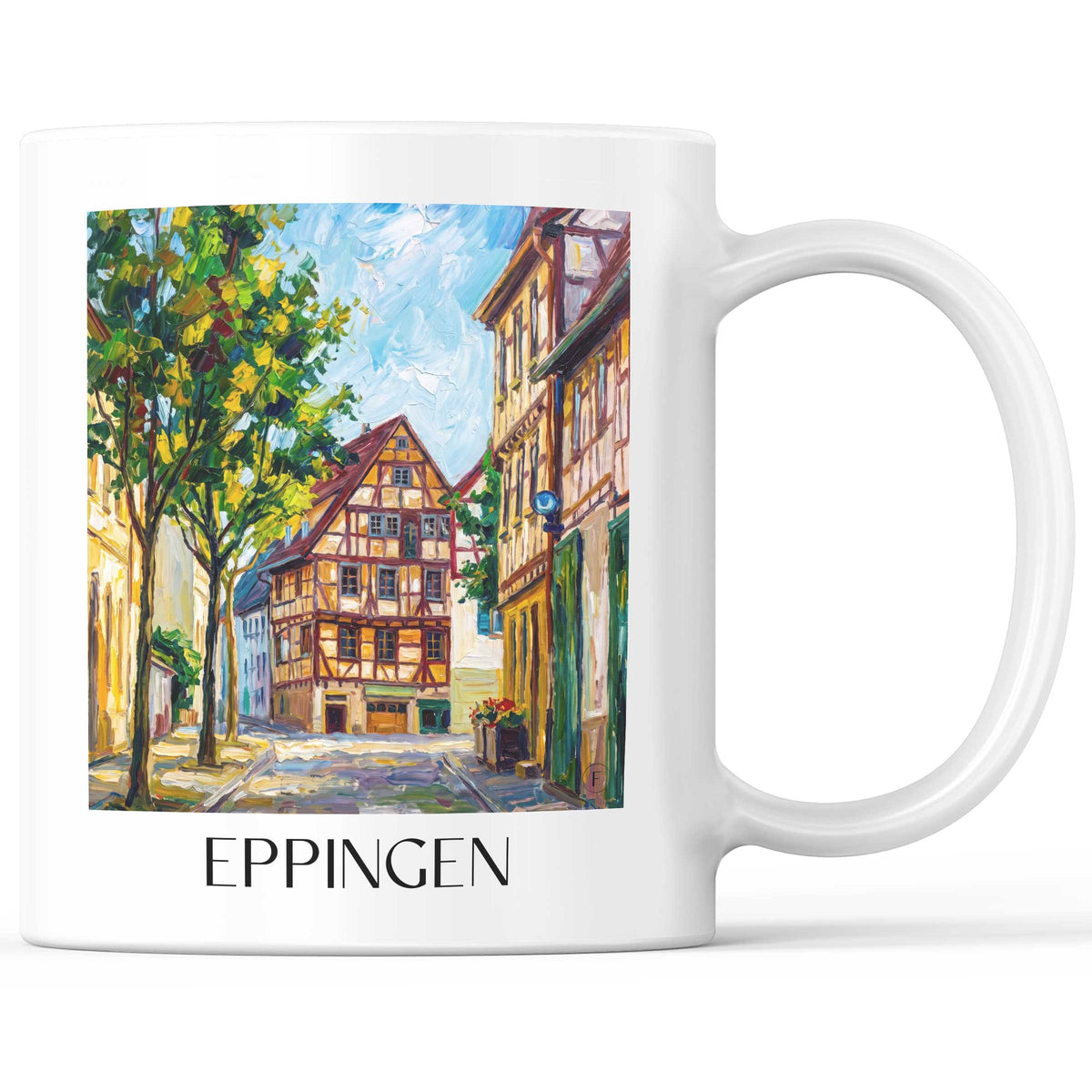 eppingen-kraichgau-deutschland-kaffeebecher-oil-painting-oelgemaelde