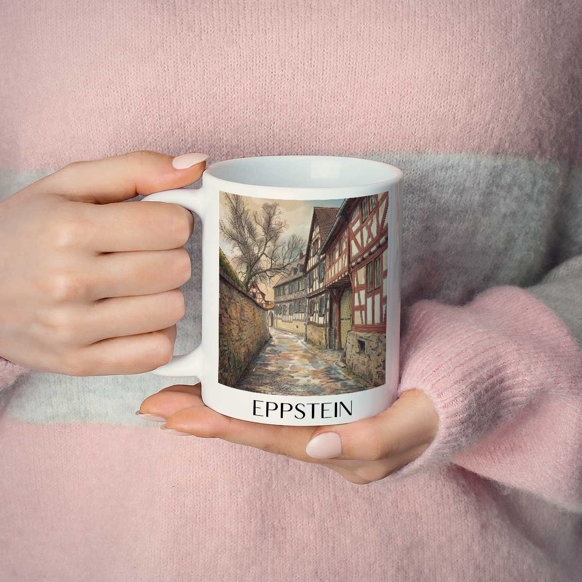 eppstein-taunus-deutschland-kaffeebecher-aquarell