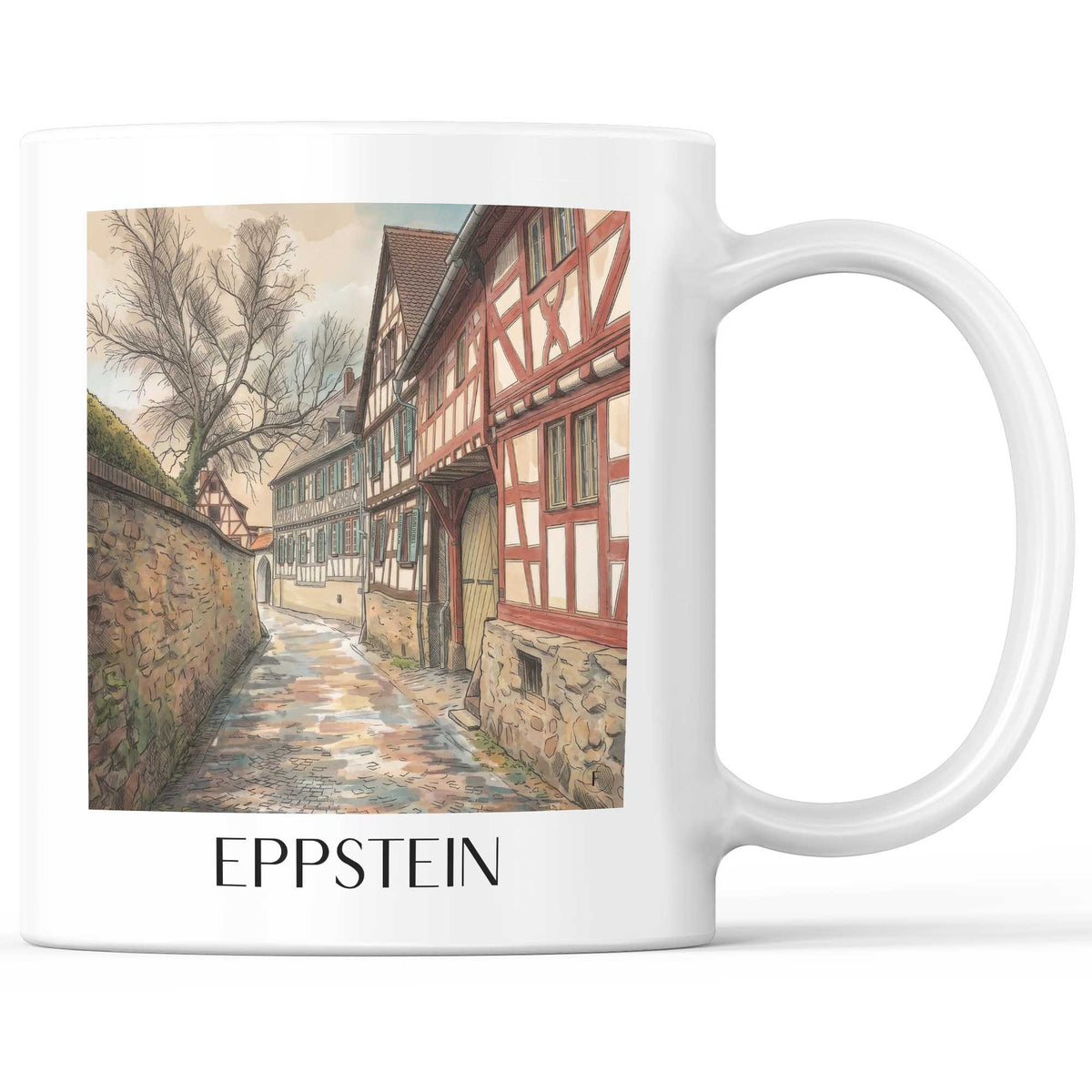 eppstein-taunus-deutschland-kaffeebecher-aquarell