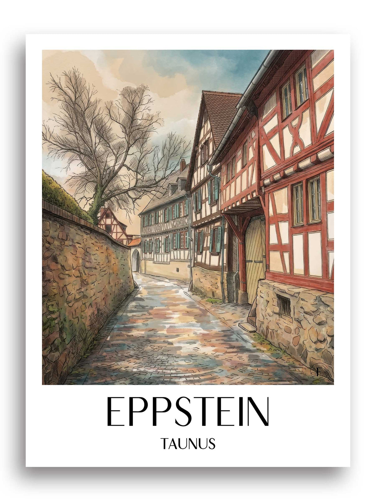 eppstein-taunus-deutschland-poster-aquarell