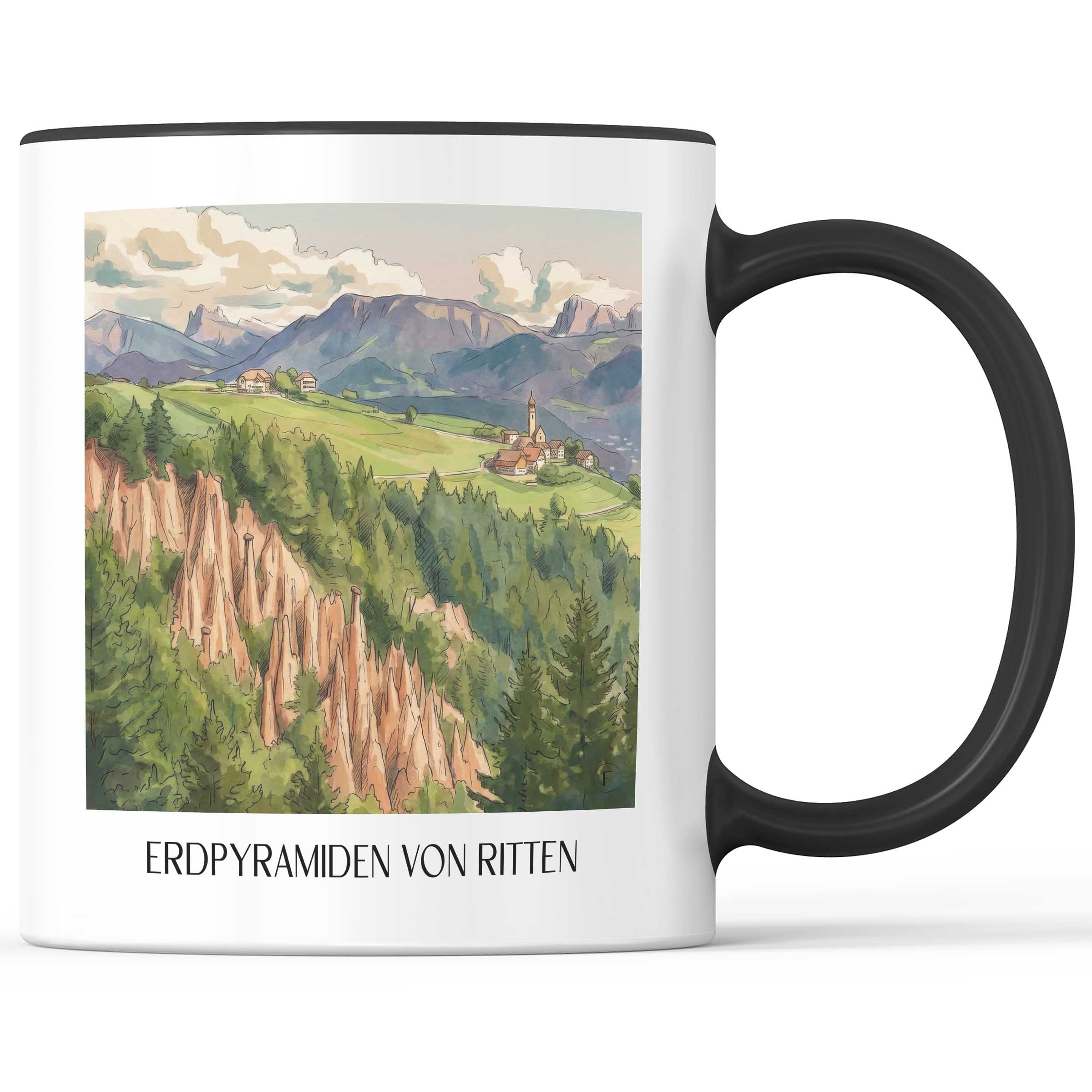 erdpyramiden-von-ritten-südtirol-italien-kaffeebecher-aquarell
