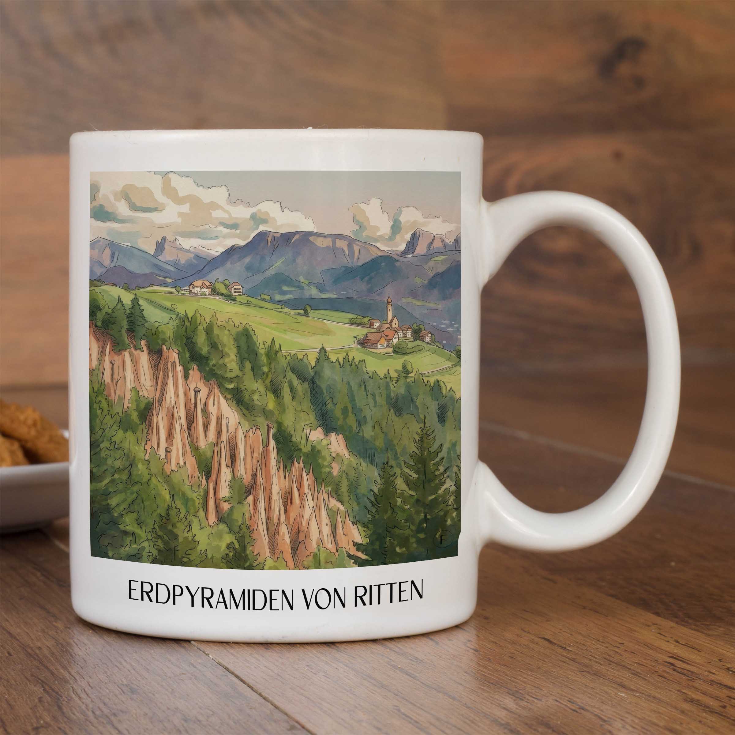 erdpyramiden-von-ritten-südtirol-italien-kaffeebecher-aquarell
