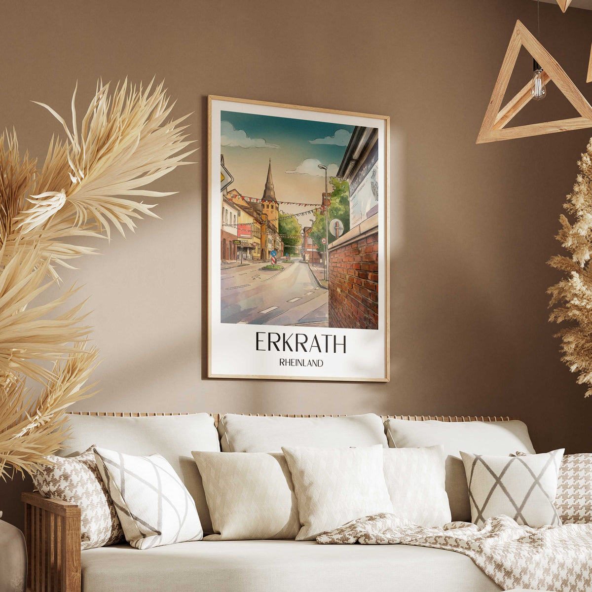 erkrath-rheinland-deutschland-poster-aquarell
