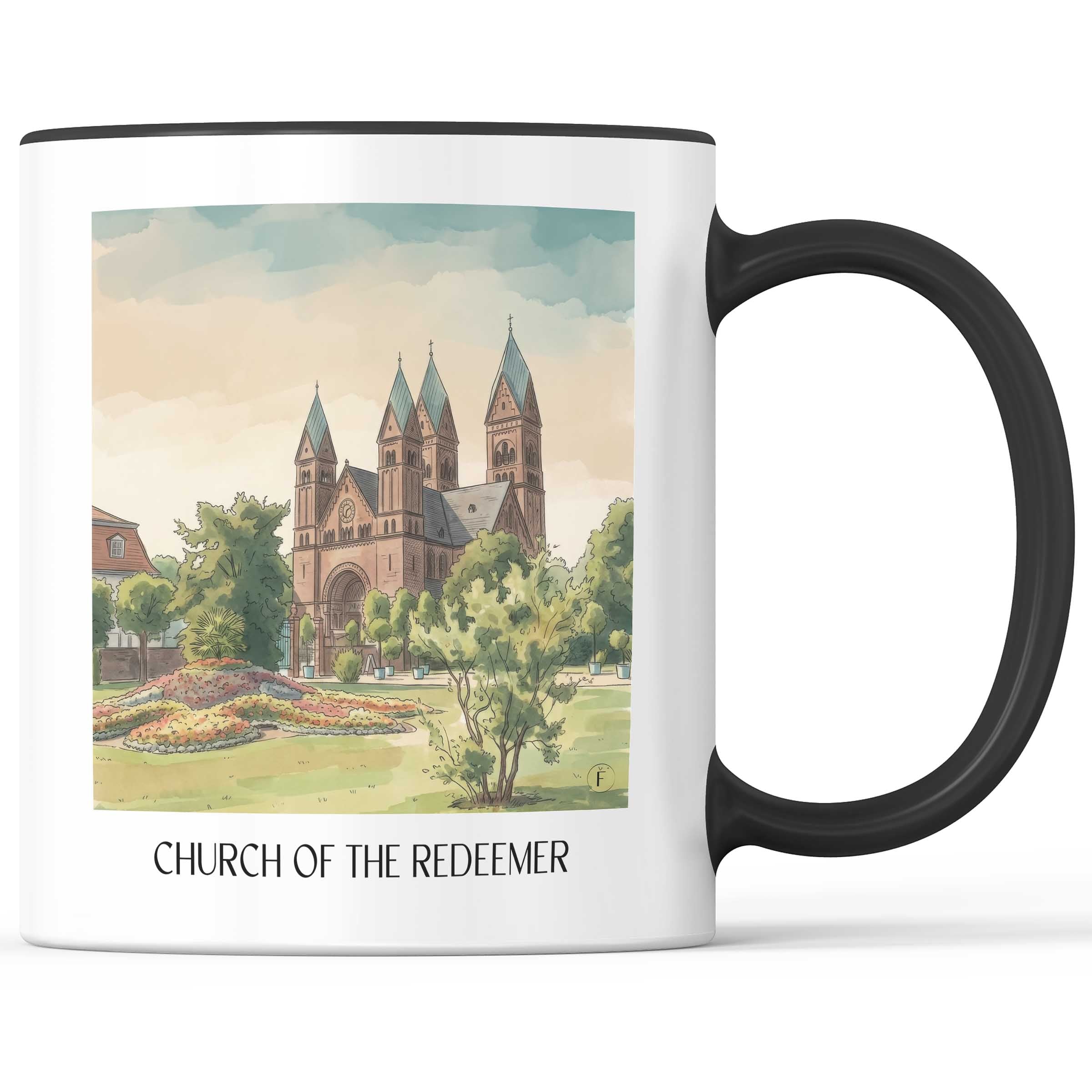 Erlöserkirche Kaffeebecher - Bad Homburg - Deutschland Becher - Kaffeetasse im Aquarell Stil - favplace