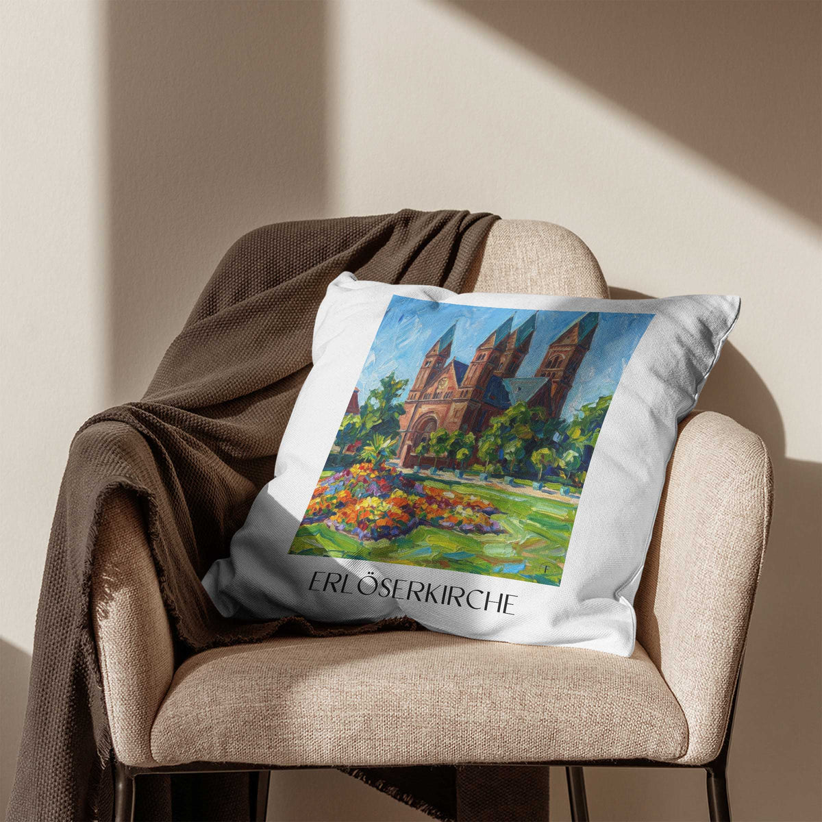 erlöserkirche-bad-homburg-deutschland-kissenbezug-oil-painting-oelgemaelde