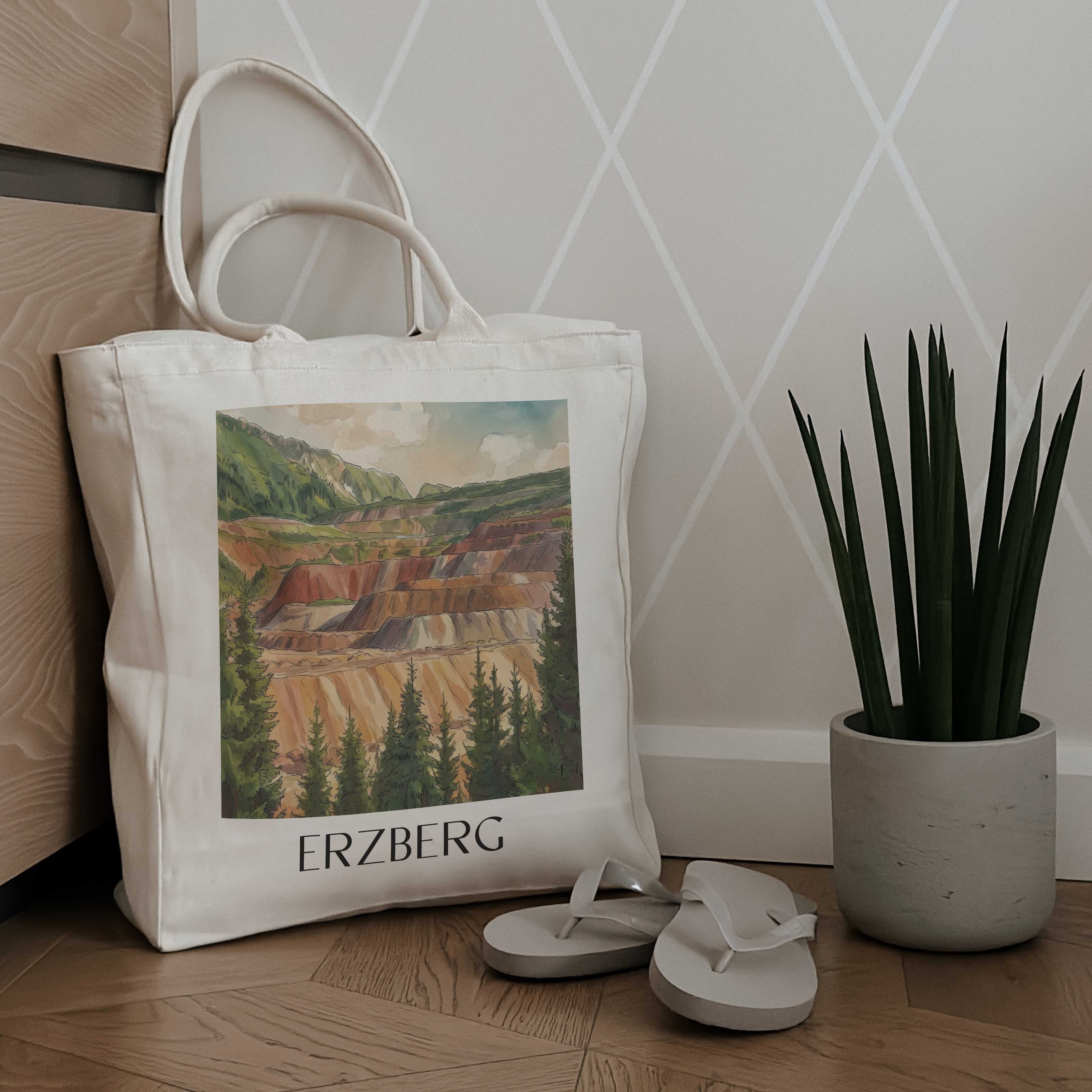 erzberg-steiermark-österreich-einkaufstasche-aquarell