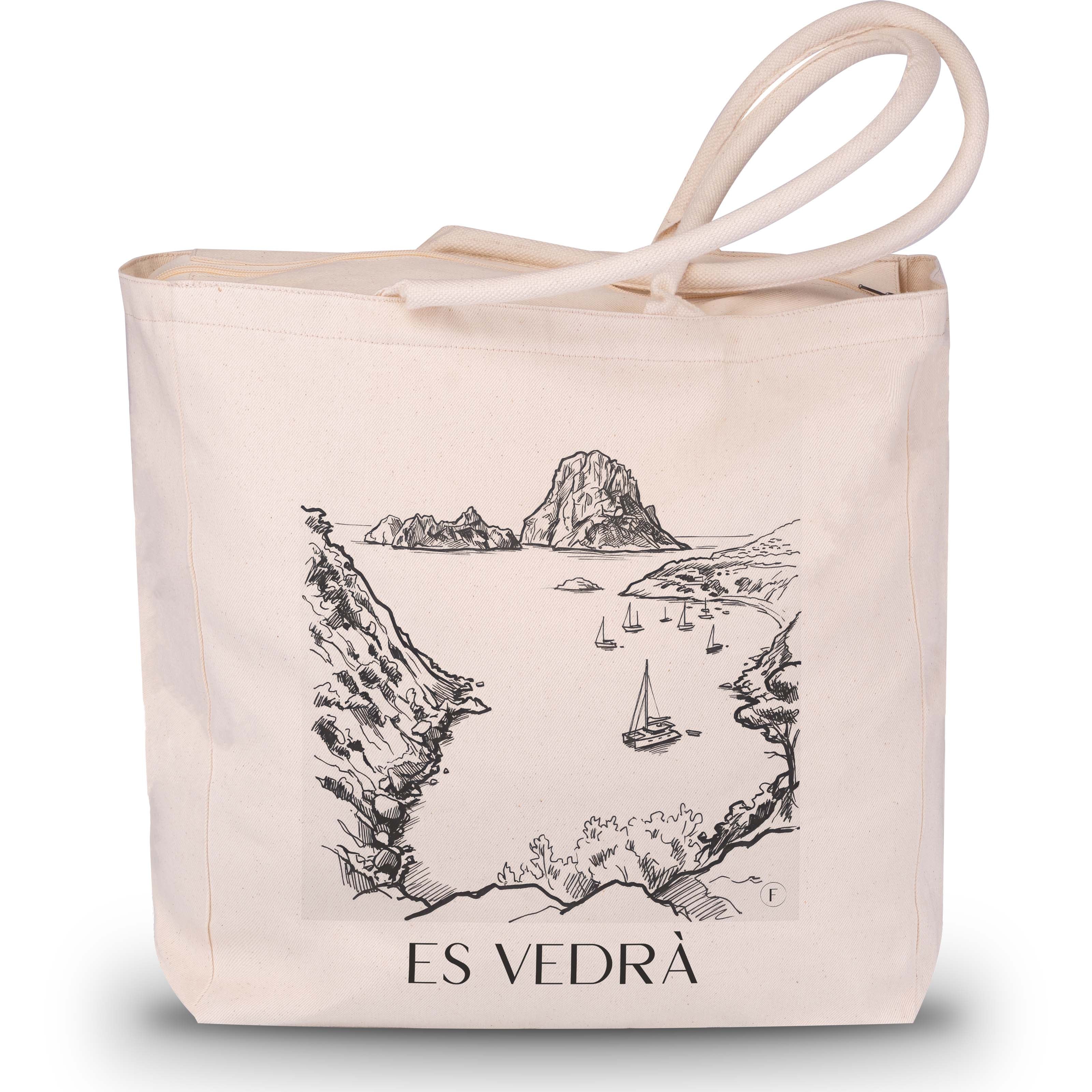 es-vedrà-ibiza-spanien-einkaufstasche-skizze