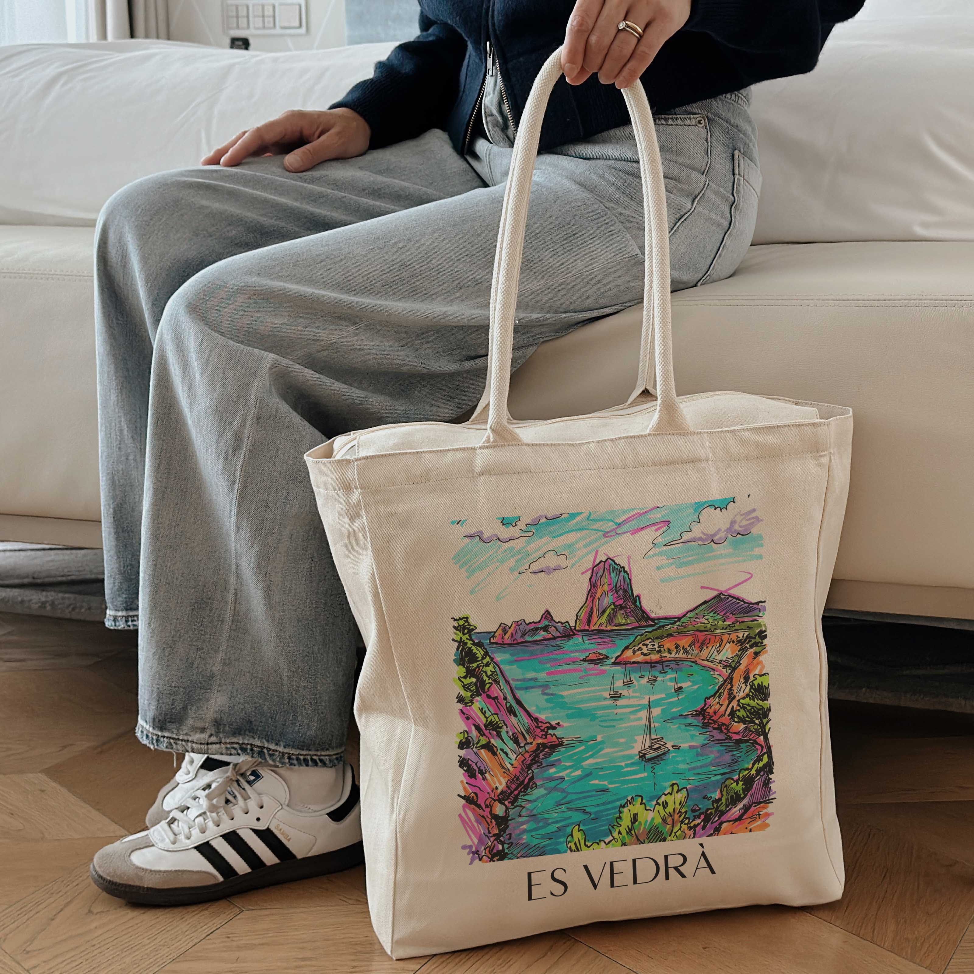 es-vedrà-ibiza-spanien-einkaufstasche-graffiti