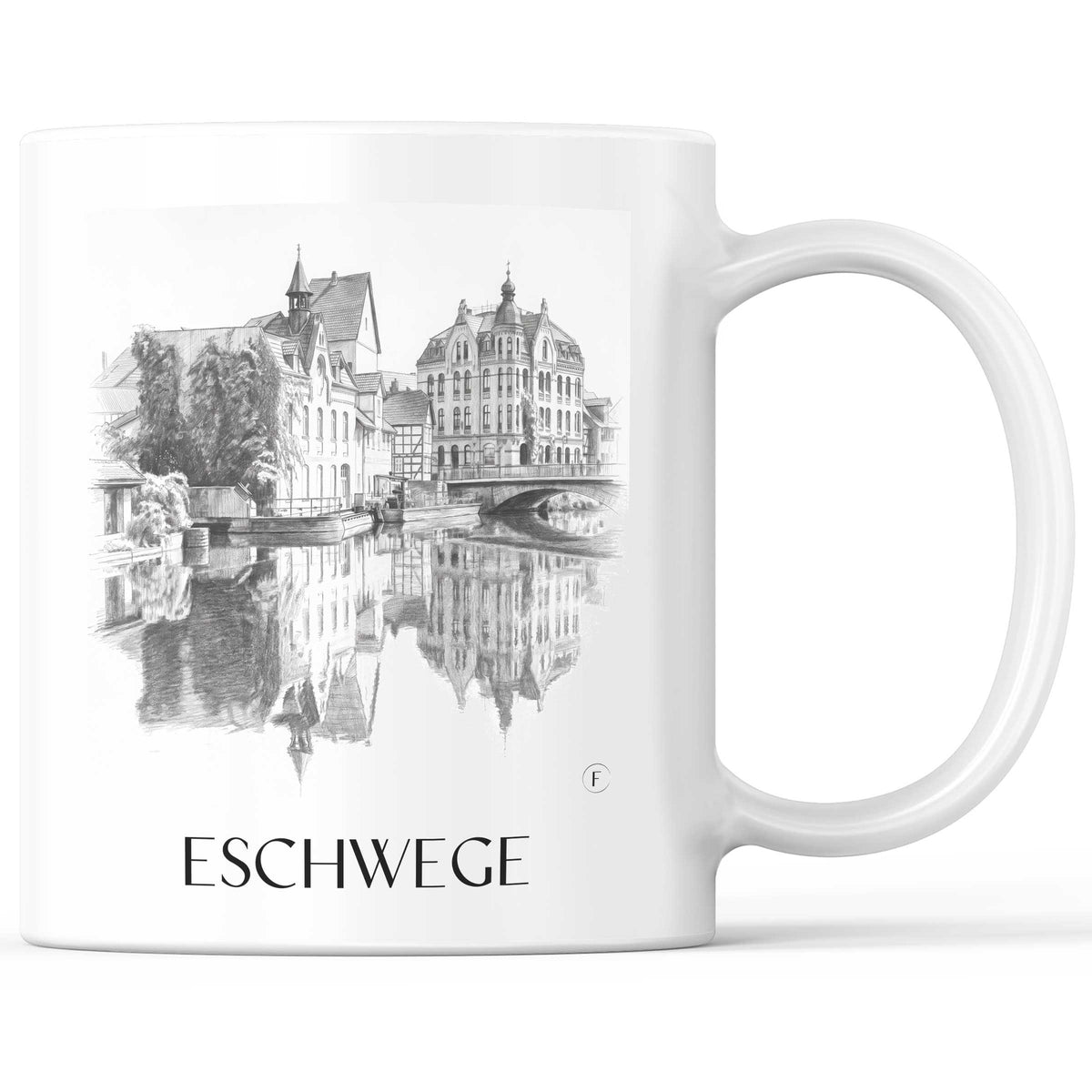 Eschwege Kaffeebecher - Hessen - Deutschland Becher - Kaffeetasse im Zeichnung Stil