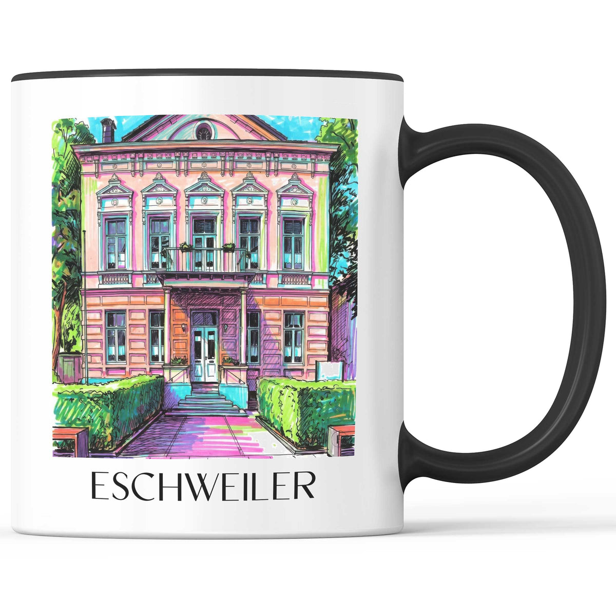 Eschweiler Kaffeebecher - Rheinland - Deutschland Becher - Kaffeetasse im Tag Graffiti Stil - favplace
