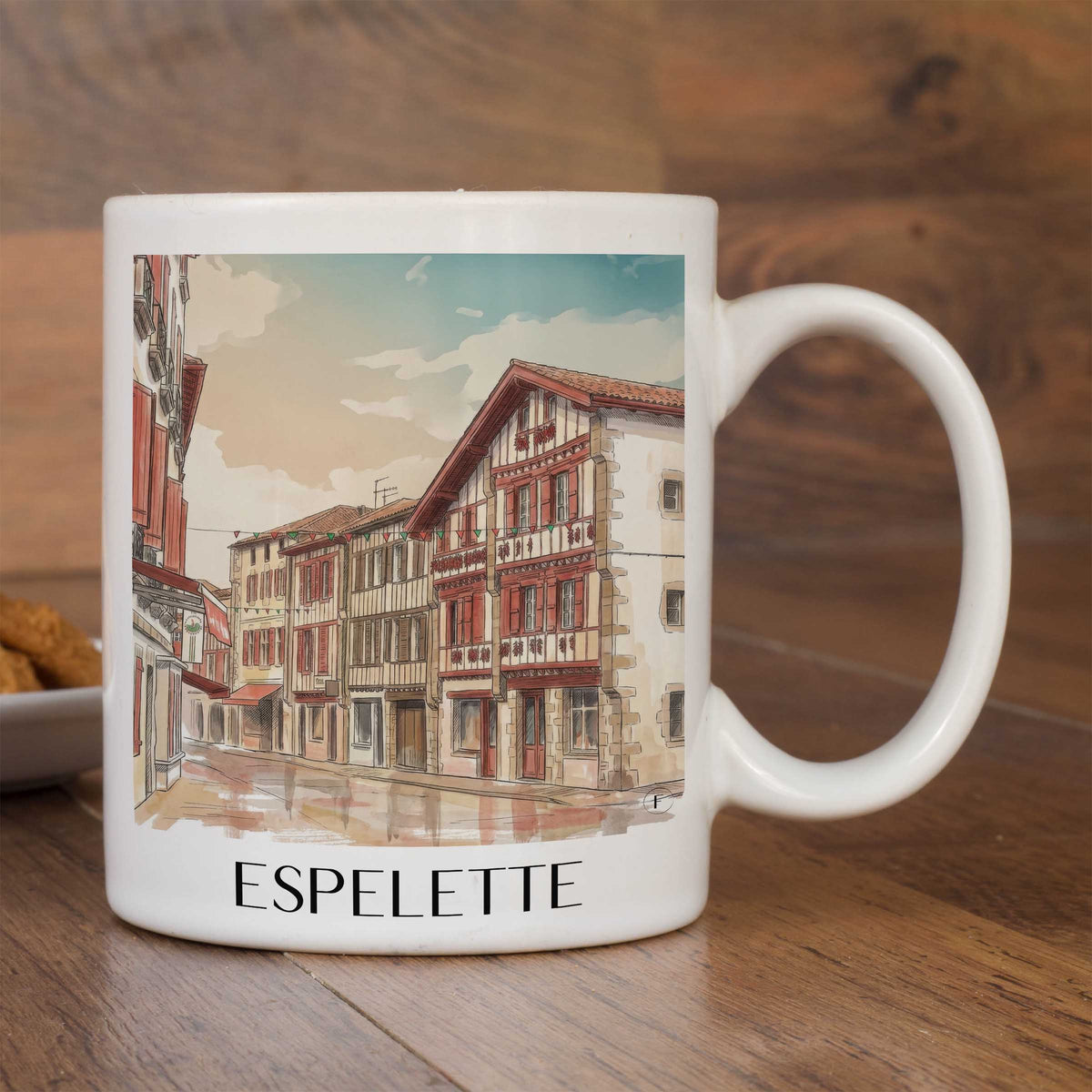 espelette-pays-basque-frankreich-kaffeebecher-aquarell