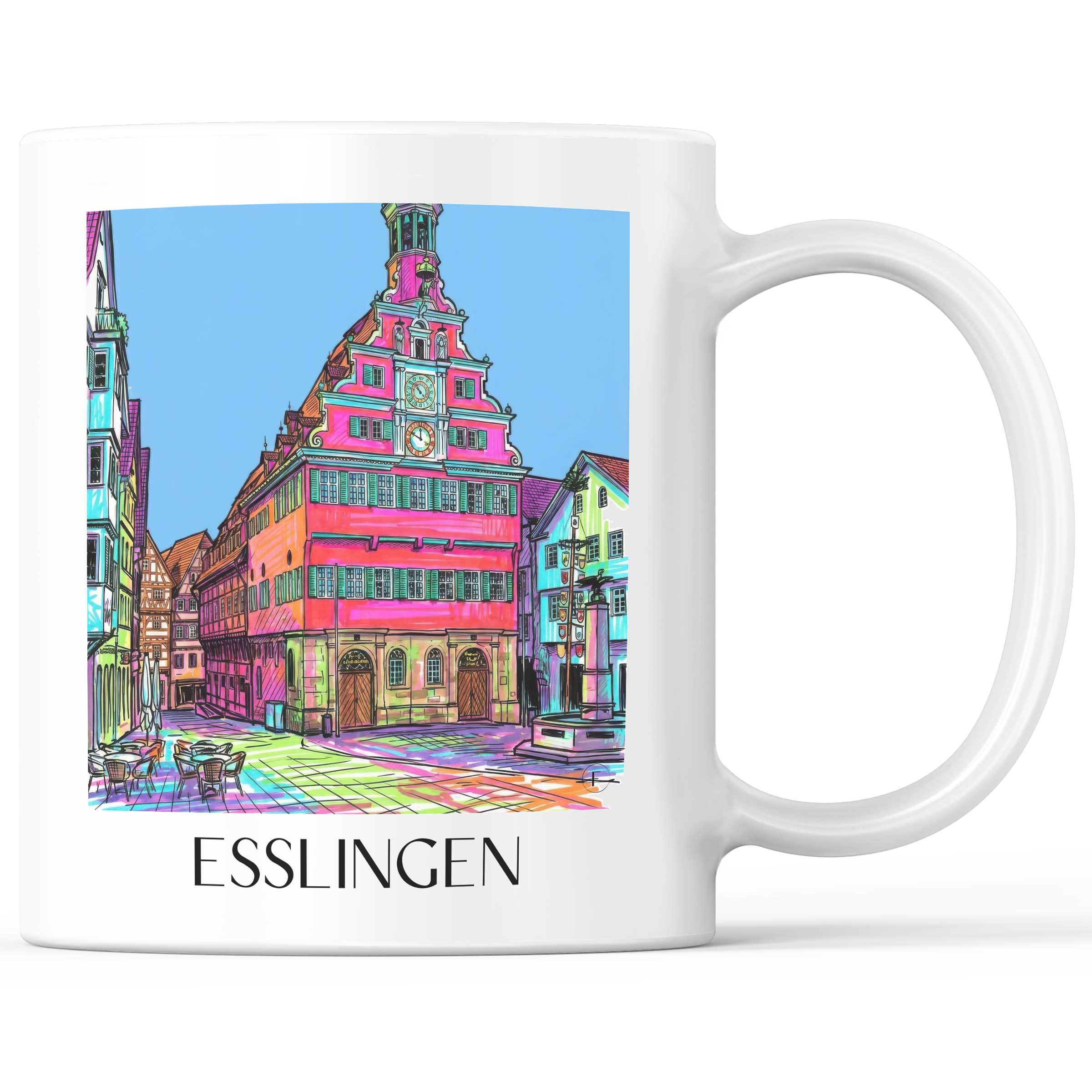 Esslingen - Deutschland Becher - Kaffeetasse im Tag Graffiti Stil