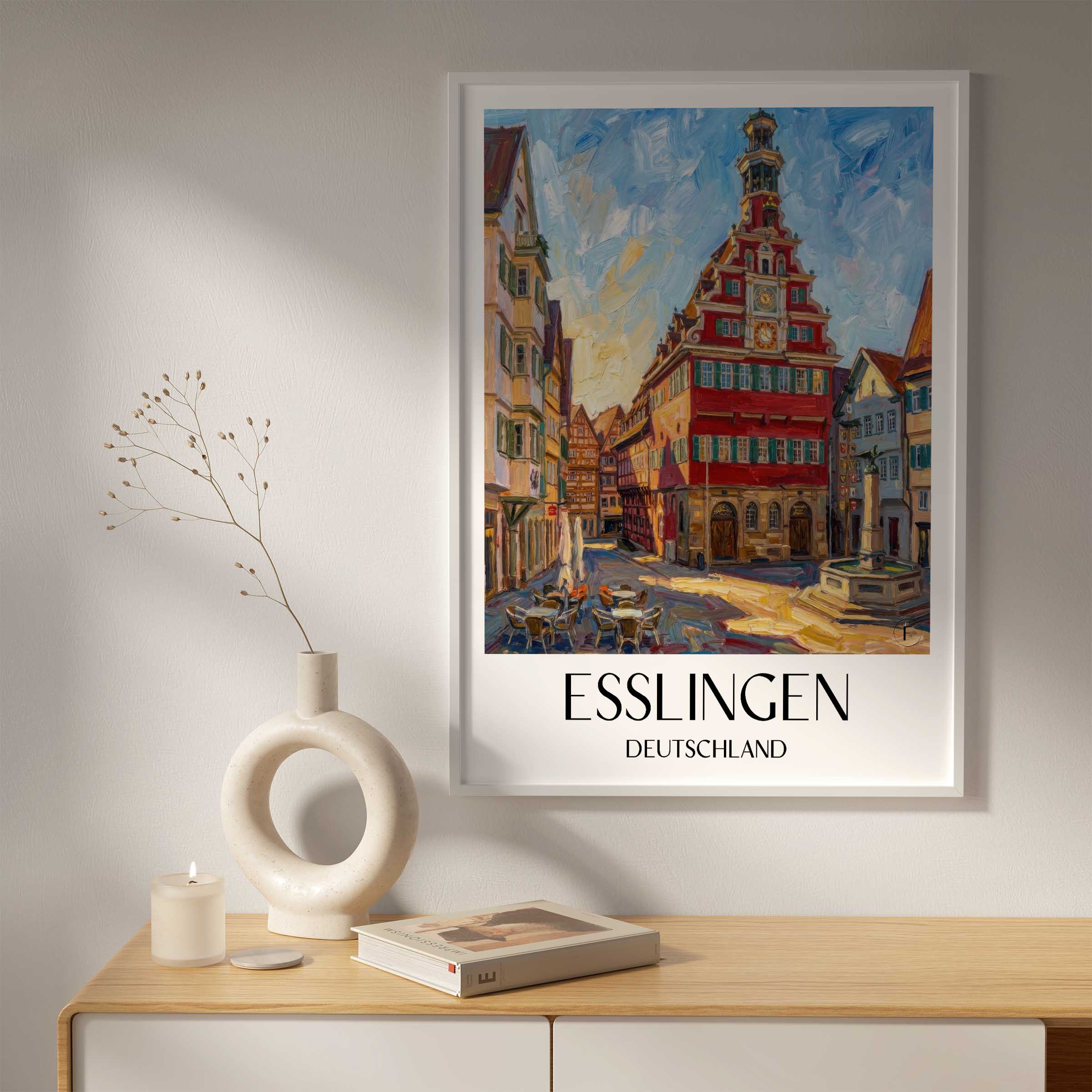 esslingen-deutschland-poster-oil-painting-oelgemaelde
