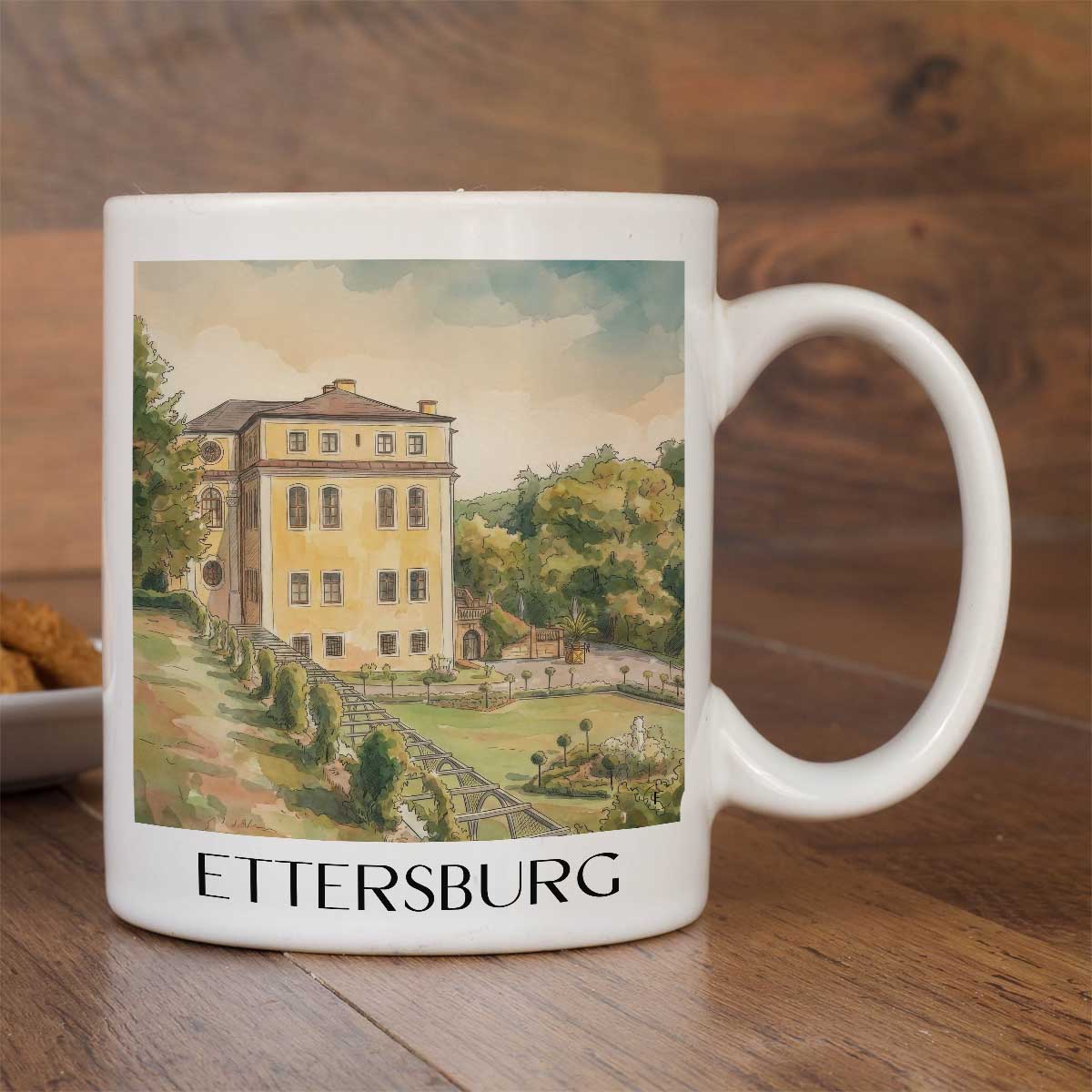 ettersburg-thüringen-deutschland-kaffeebecher-aquarell