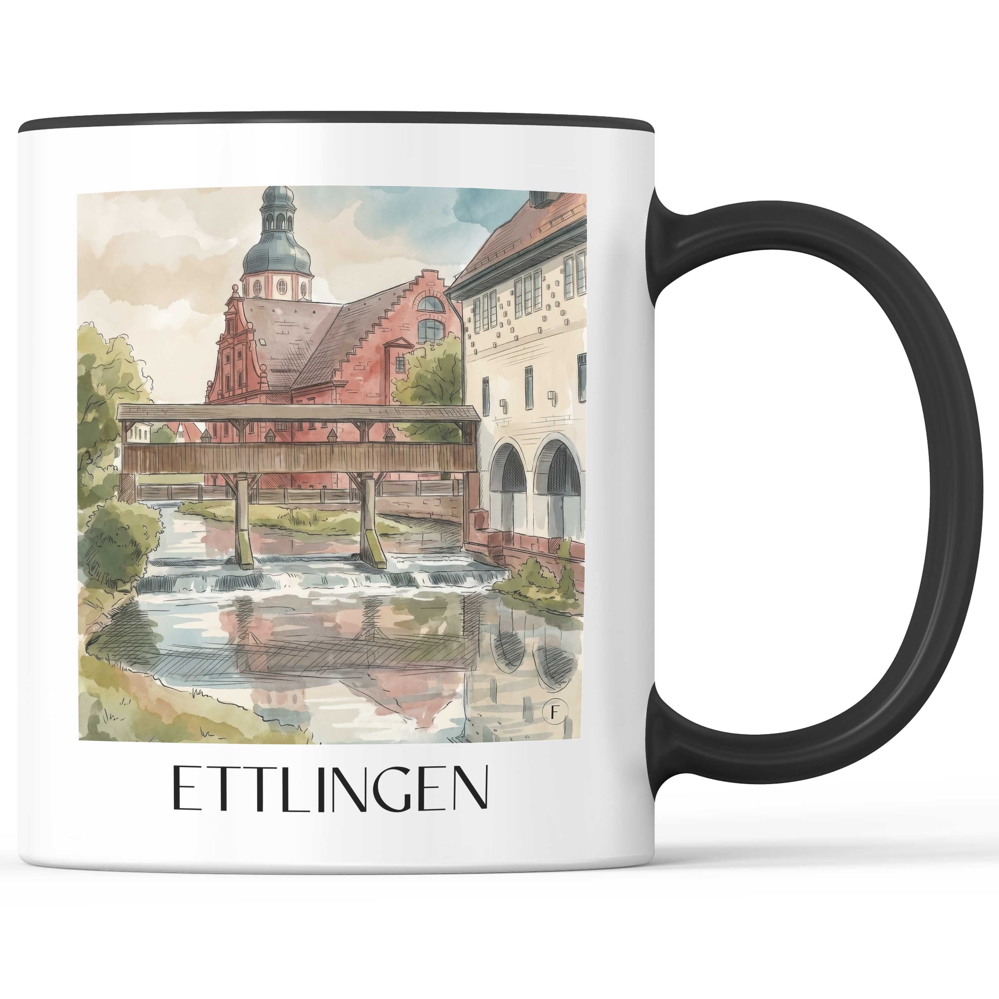 ettlingen-deutschland-kaffeebecher-aquarell