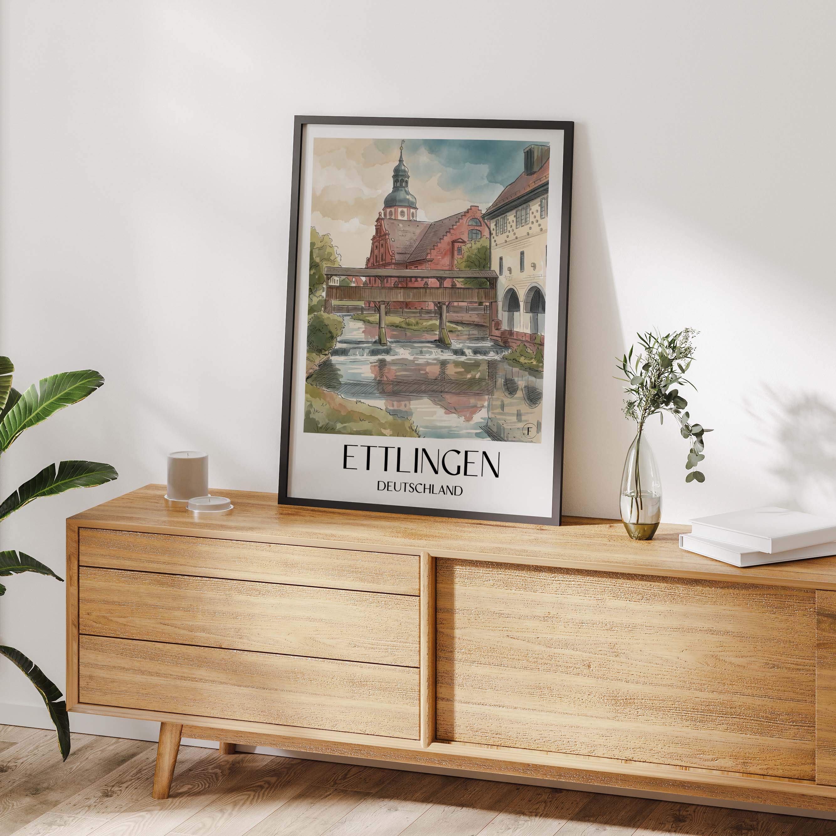 ettlingen-deutschland-poster-aquarell