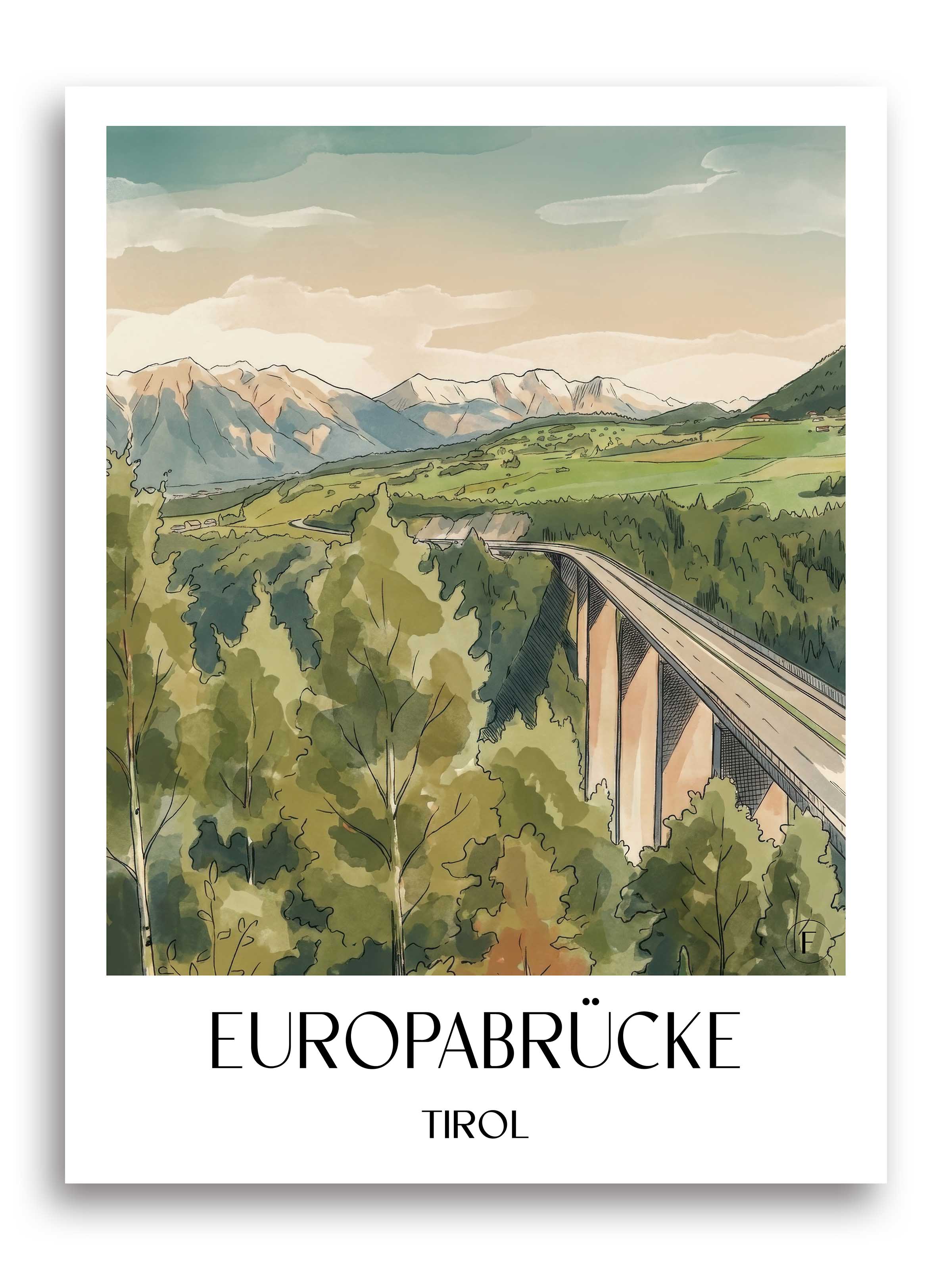 europabrücke-tirol-österreich-poster-aquarell