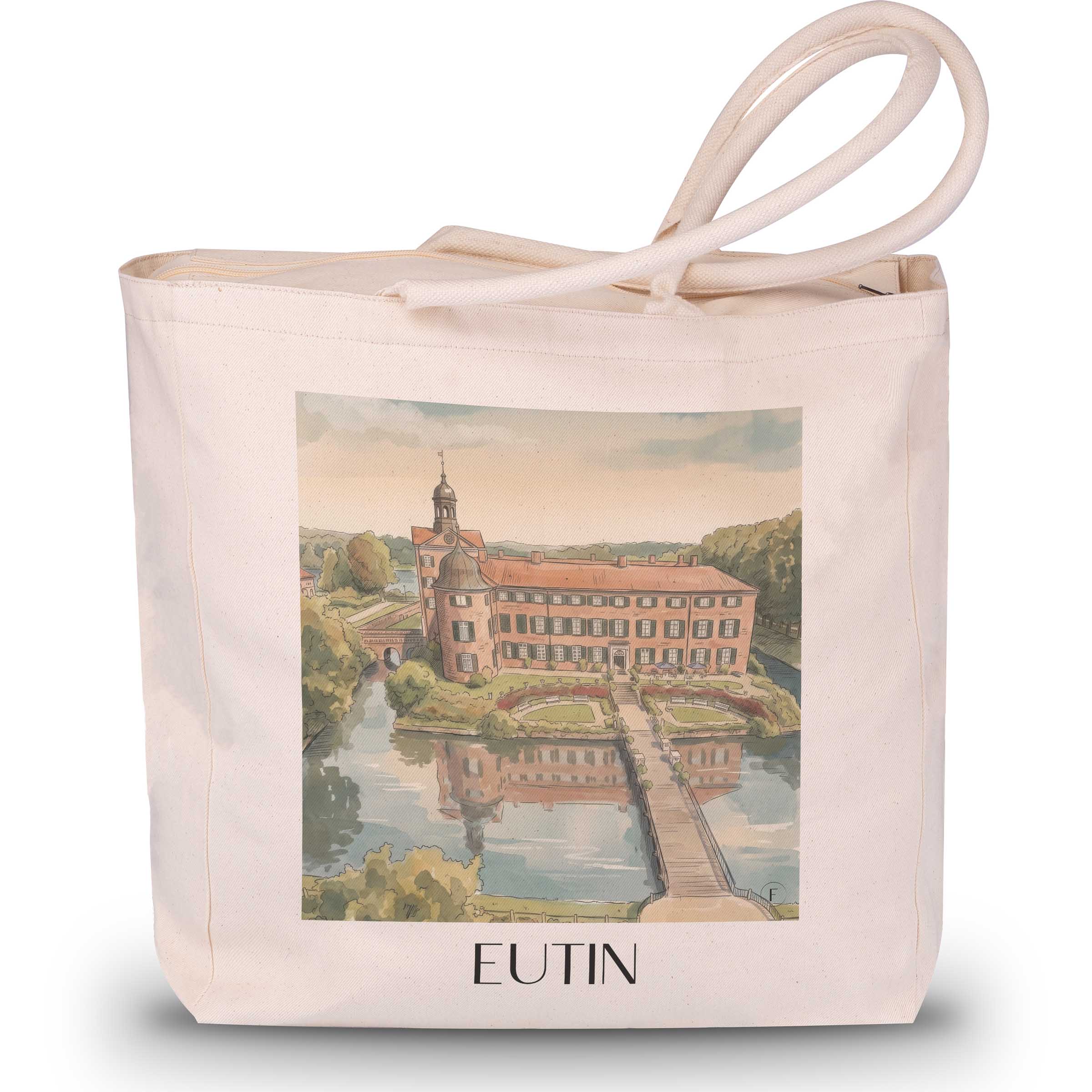 Eutin Shopping Tasche - Schleswig-Holstein - Deutschland Tote Bag - Einkaufstasche im Aquarell Stil - favplace