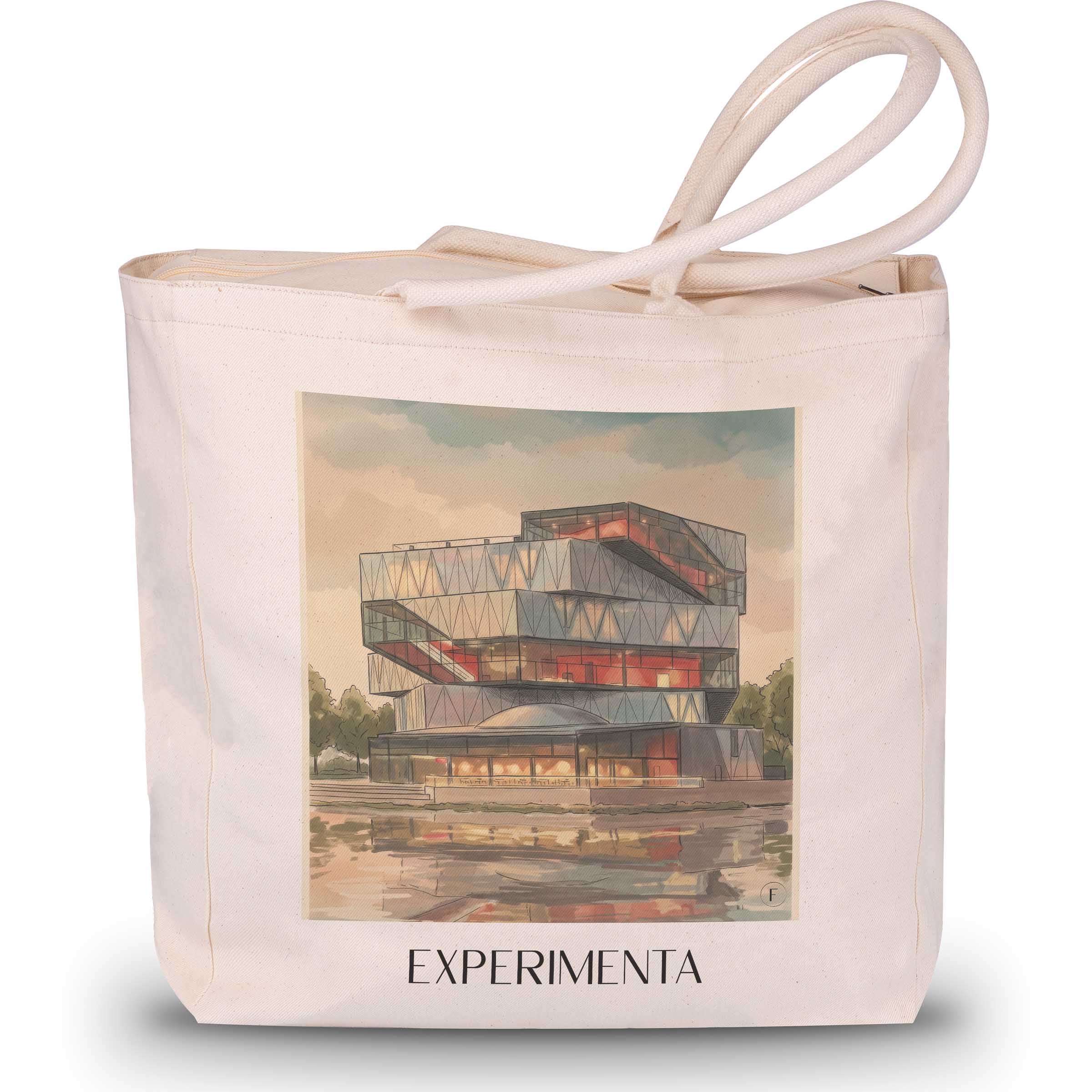 Experimenta Shopping Tasche - Heilbronn - Deutschland Tote Bag - Einkaufstasche im Aquarell Stil - favplace