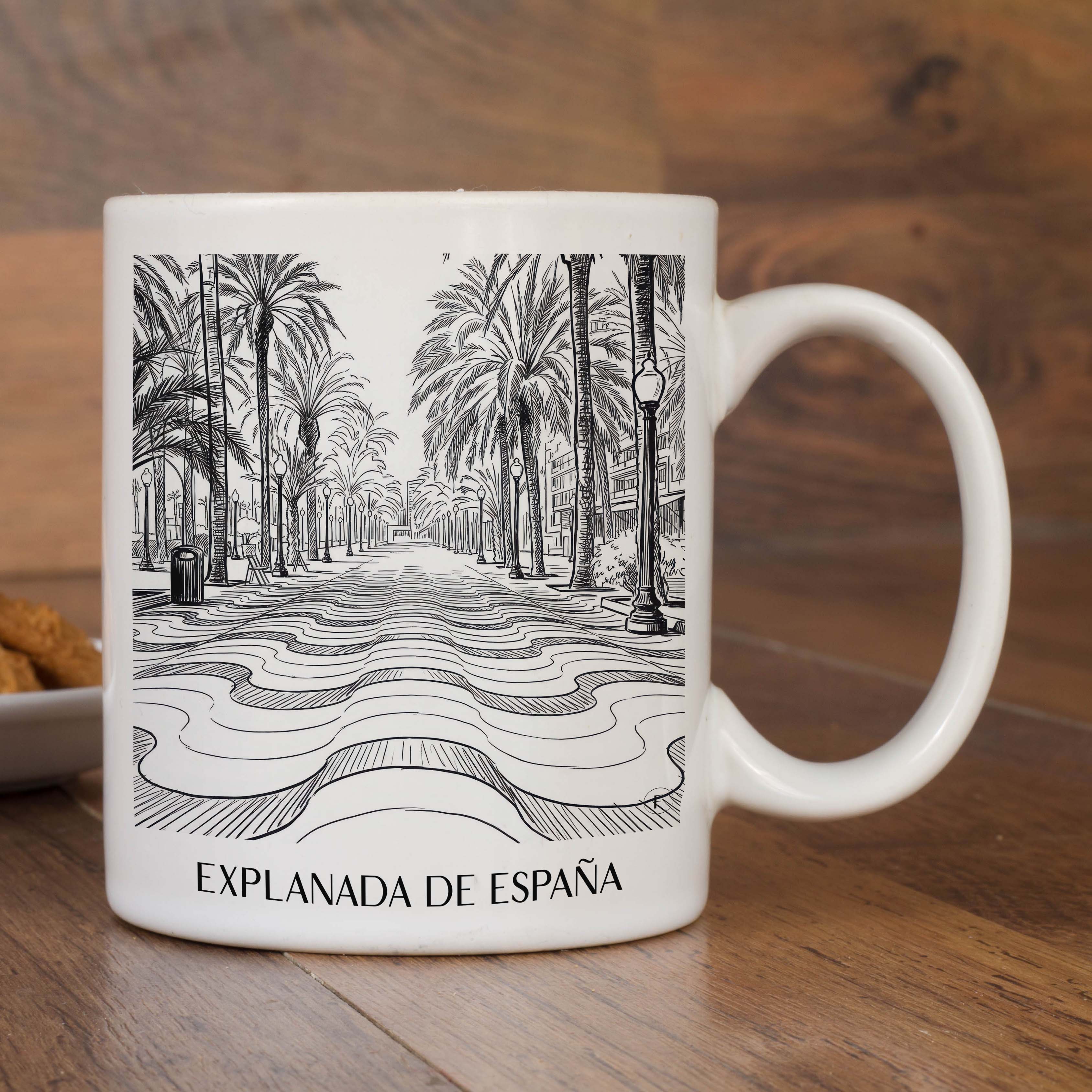 explanada-de-españa-alicante-spanien-kaffeebecher-skizze
