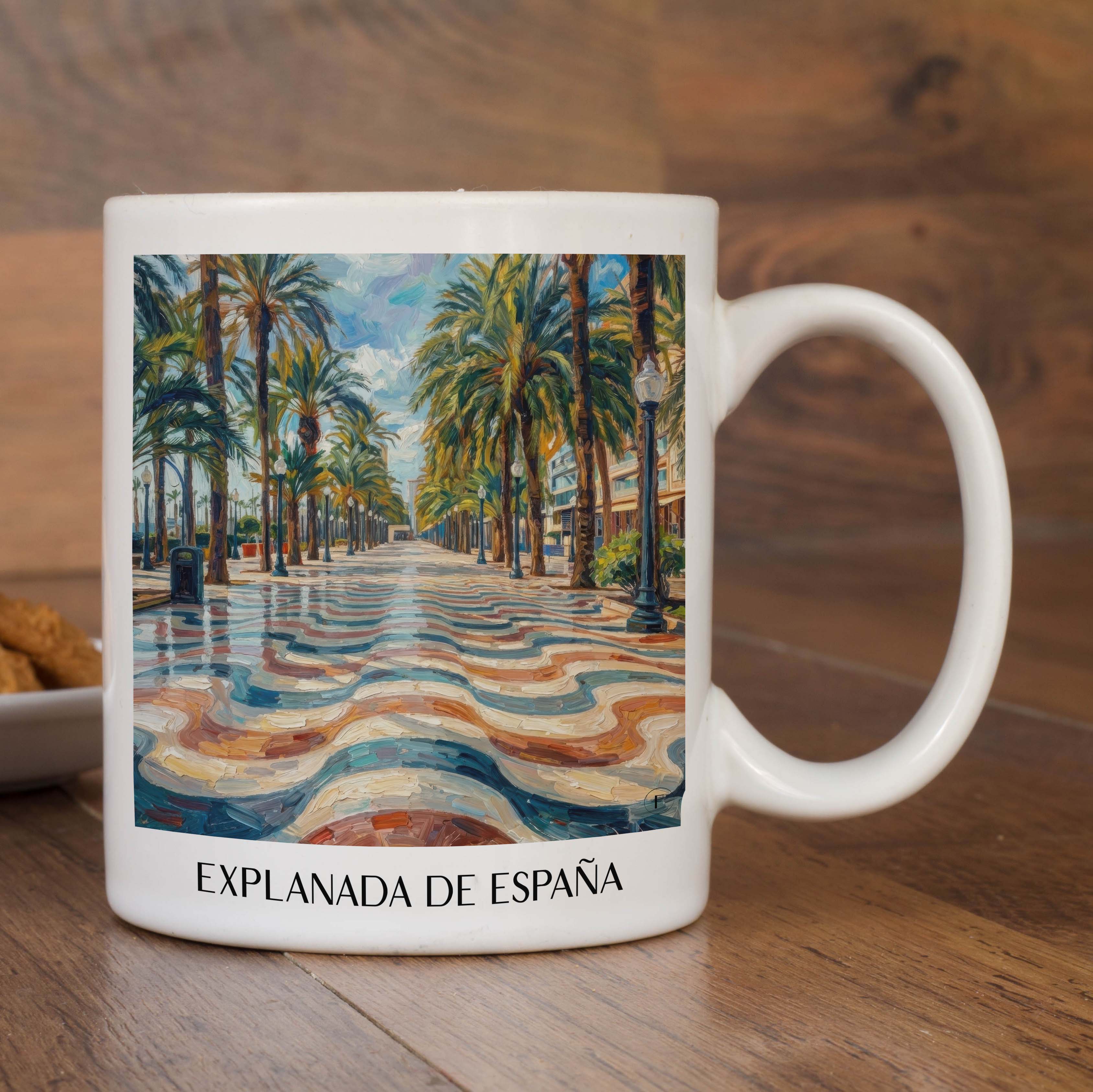 explanada-de-españa-alicante-spanien-kaffeebecher-oil-painting-oelgemaelde