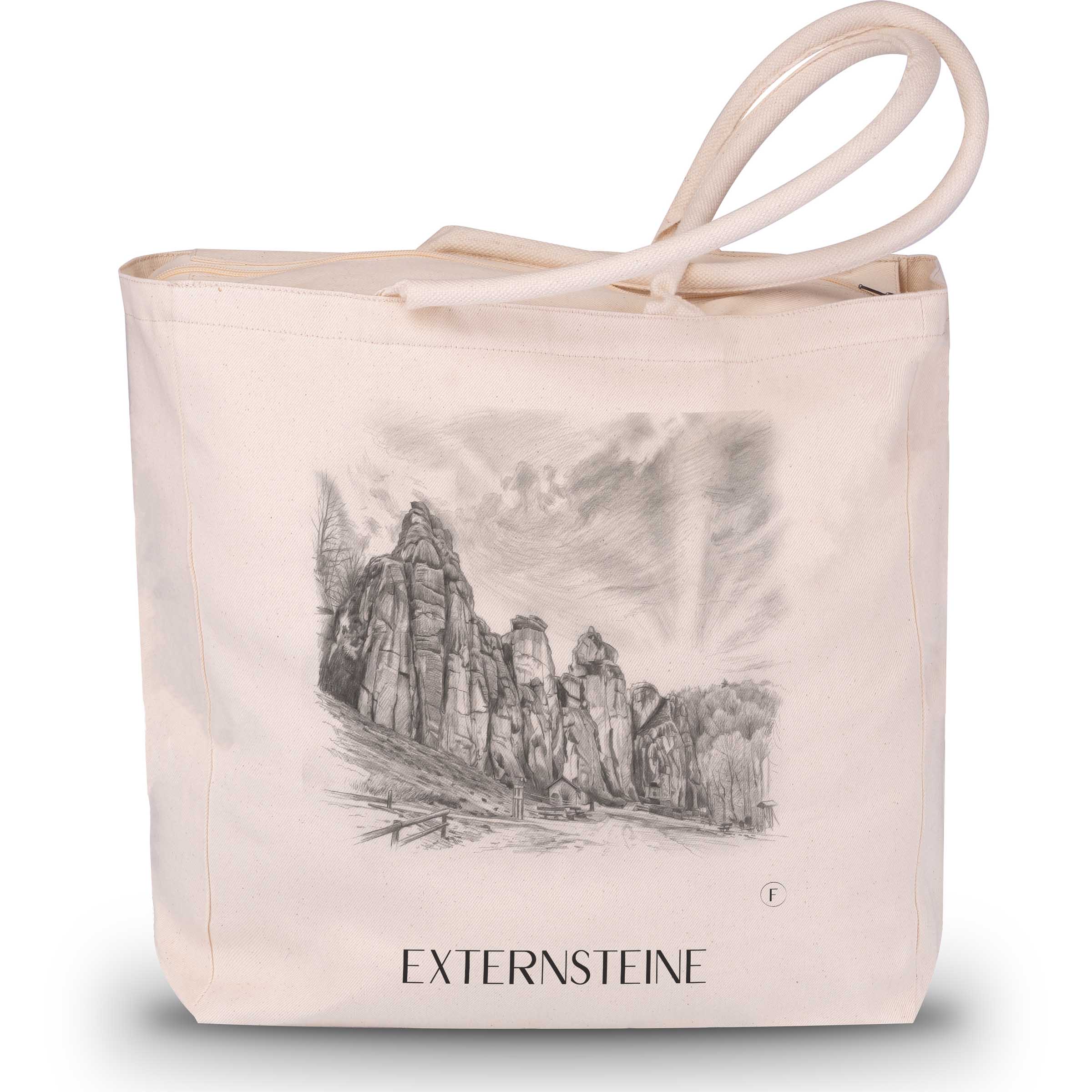 externsteine-detmold-deutschland-einkaufstasche-bleistift-zeichnung-drawing