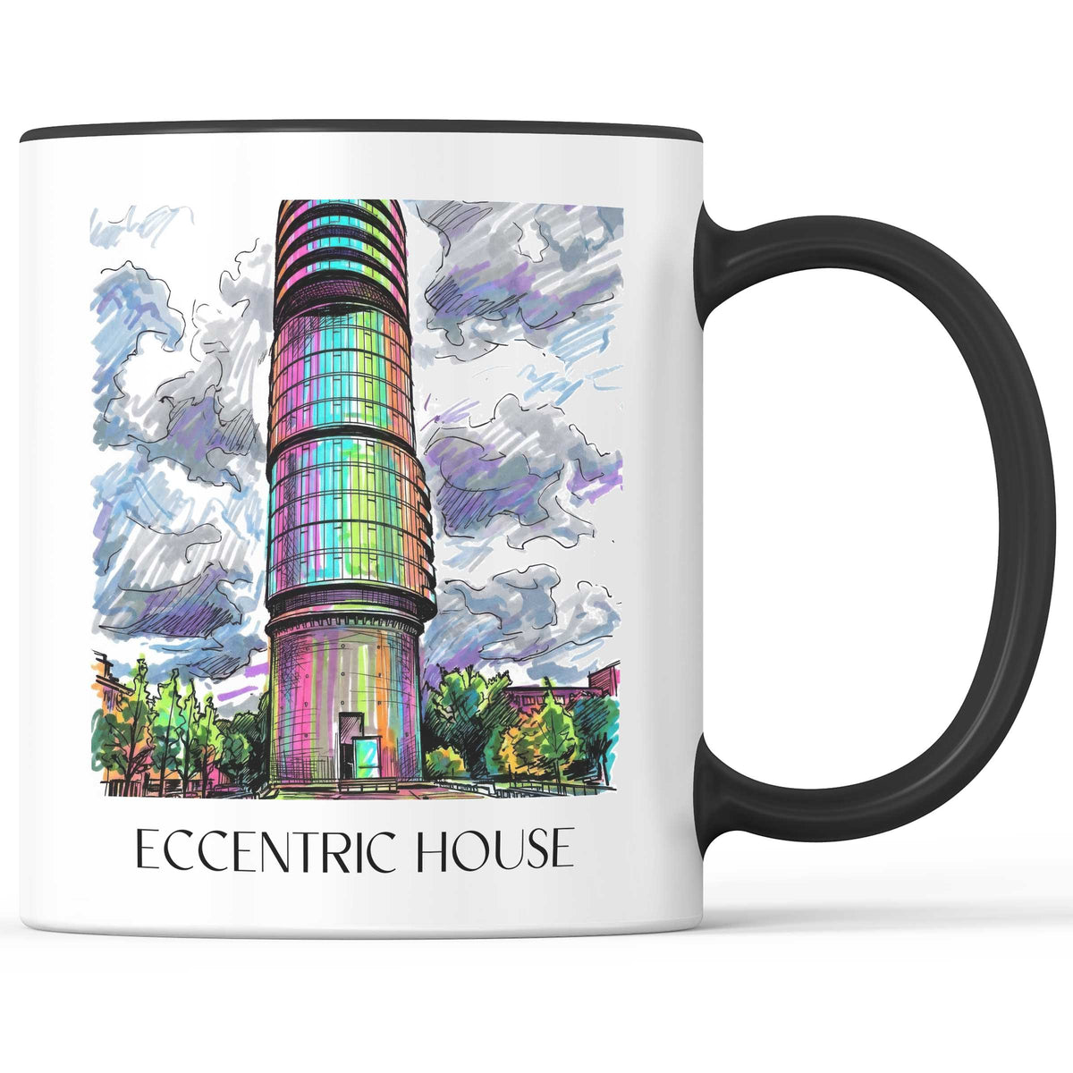 Exzenterhaus Kaffeebecher - Bochum - Deutschland Becher - Kaffeetasse im Tag Graffiti Stil - favplace