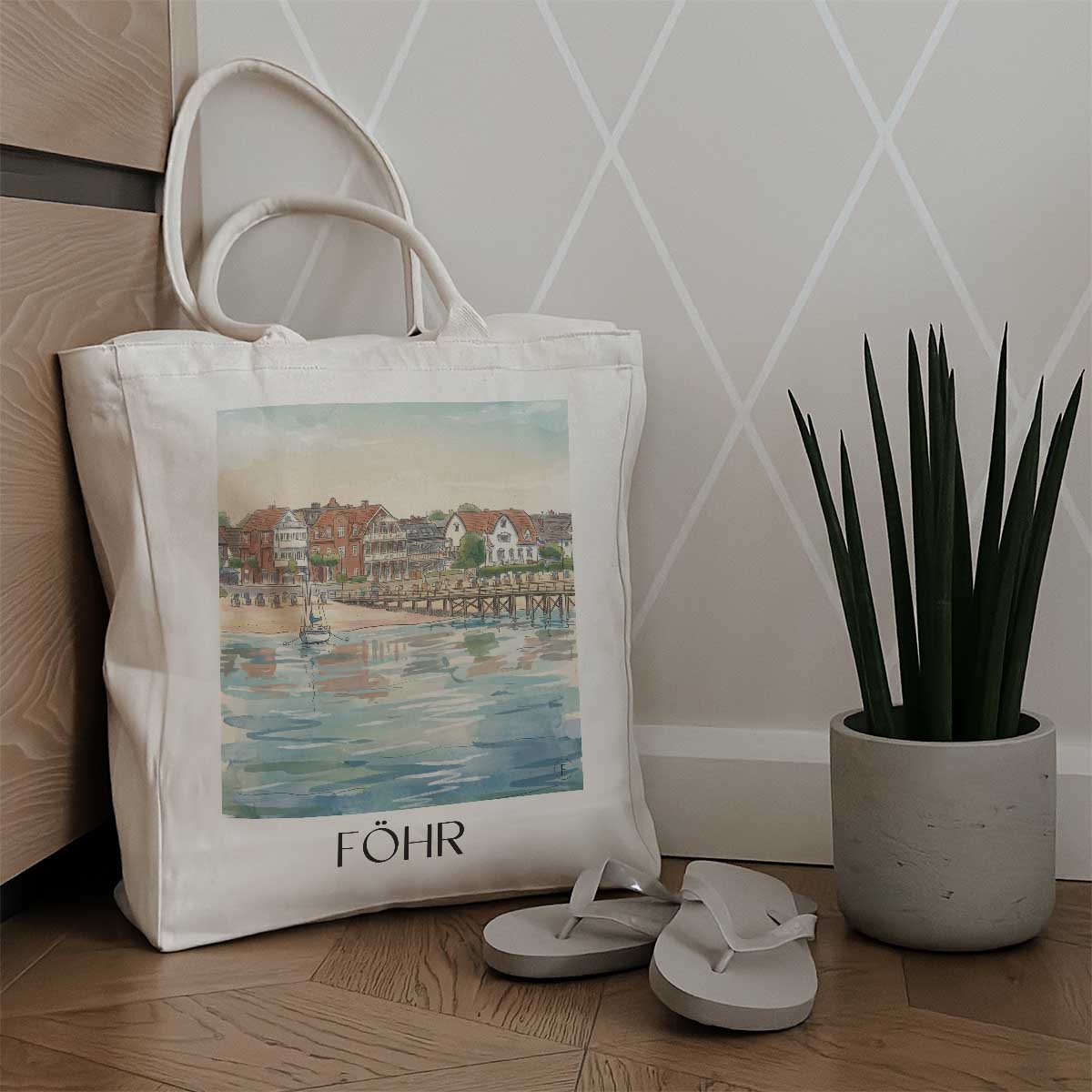 föhr-schleswig-holstein-deutschland-einkaufstasche-aquarell