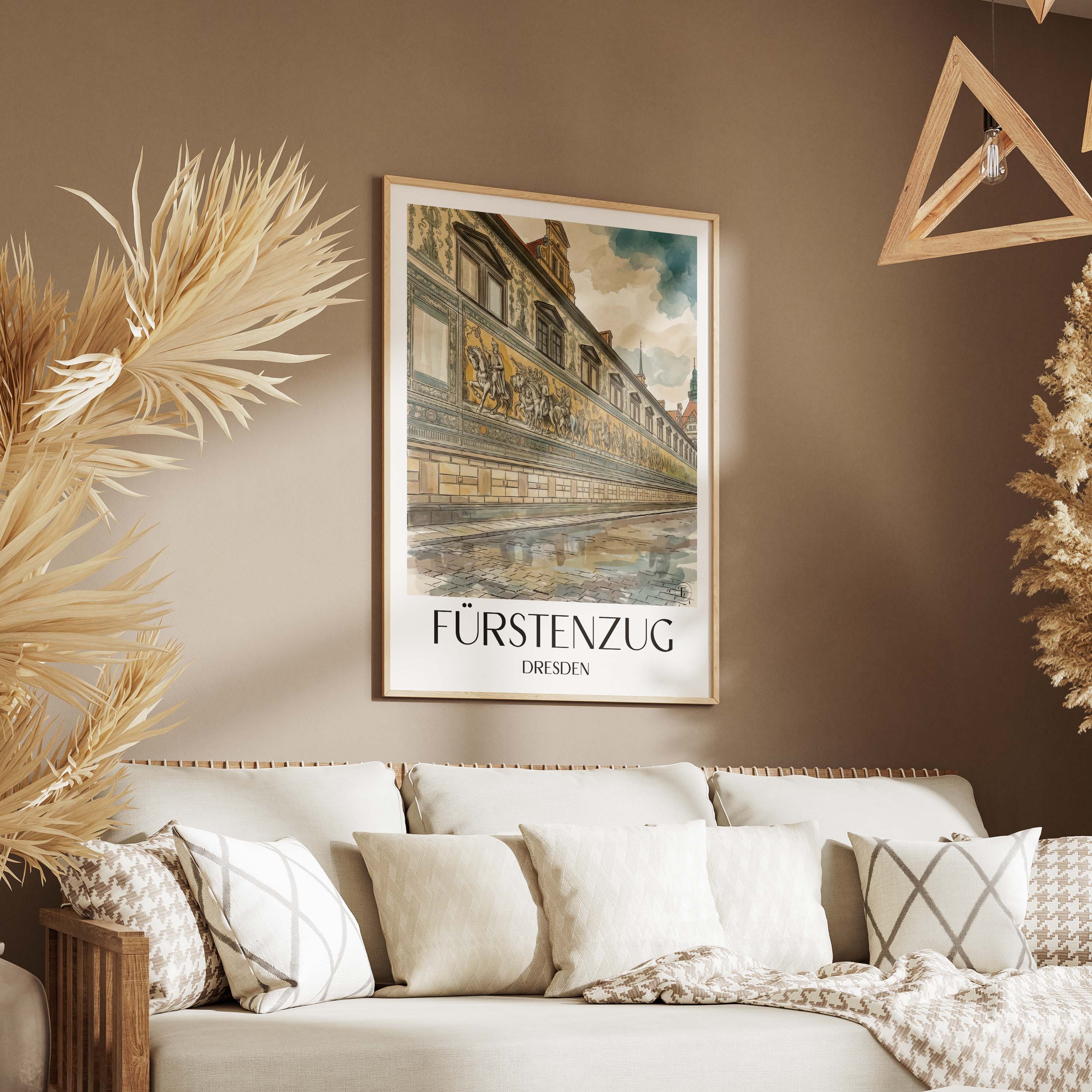 fürstenzug-dresden-deutschland-poster-aquarell