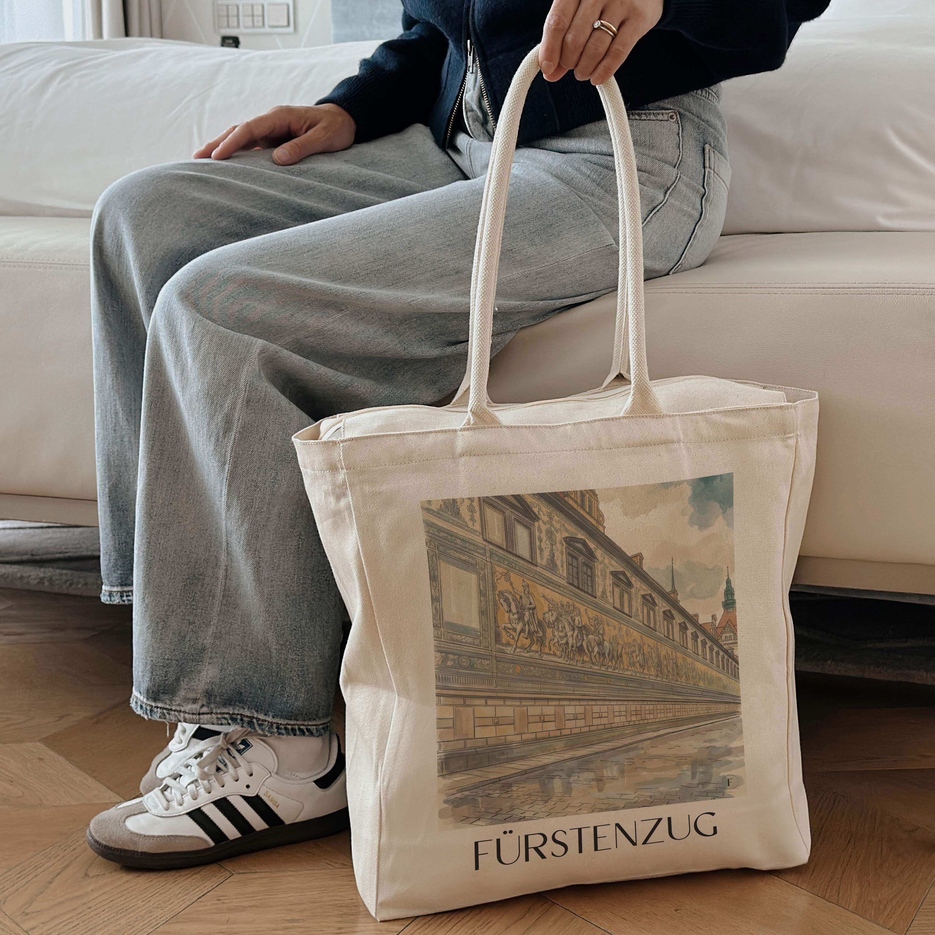 fürstenzug-dresden-deutschland-einkaufstasche-aquarell