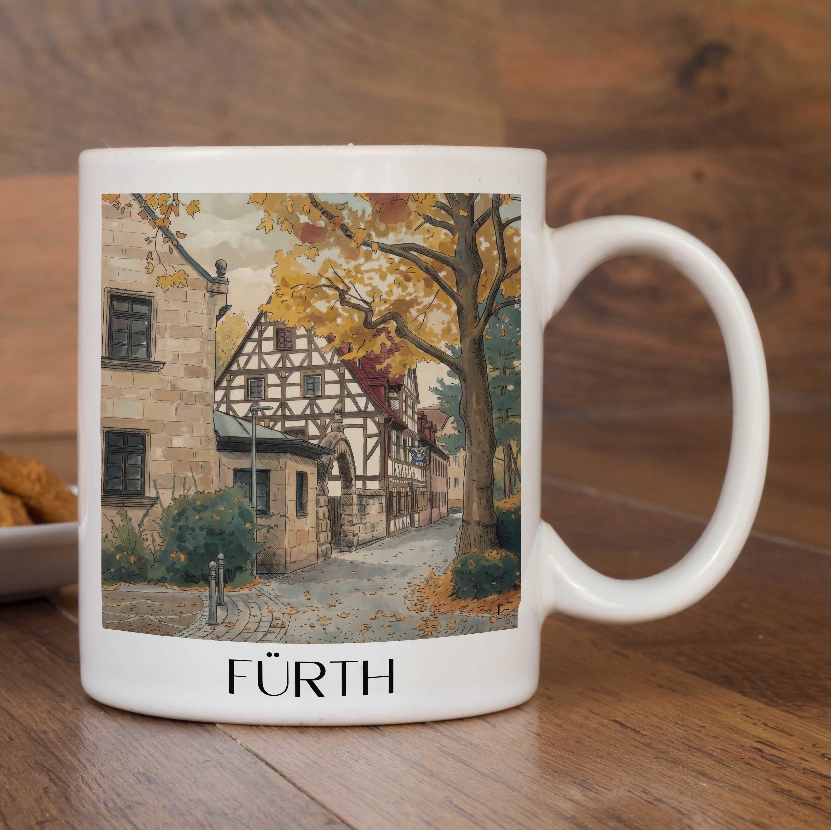 fürth-deutschland-kaffeebecher-aquarell
