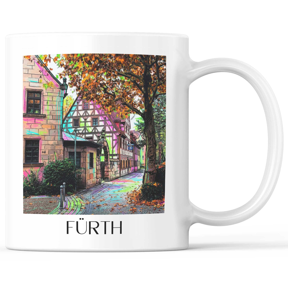 Fürth - Deutschland Becher - Kaffeetasse im Tag Graffiti Stil - favplace
