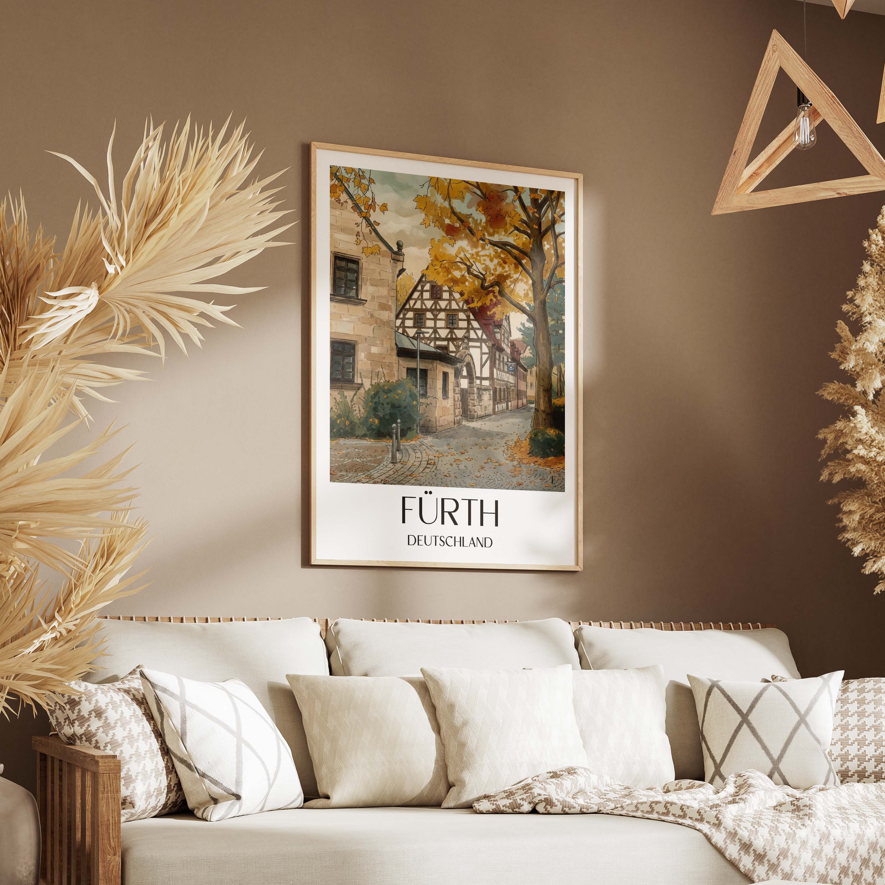 fürth-deutschland-poster-aquarell